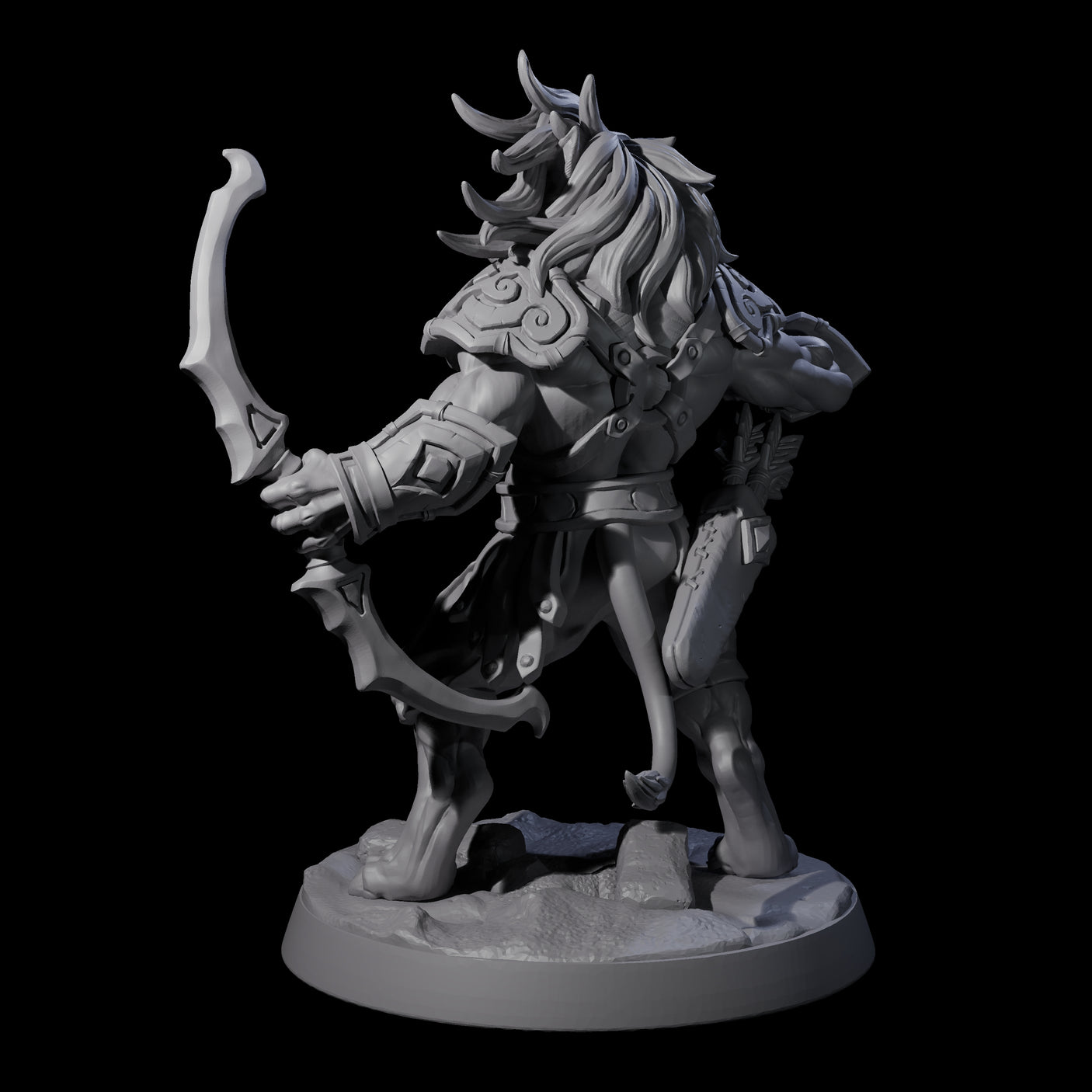 Muscular Leonin Warrior D Miniature for Dungeons and Dragons, Pathfinder or other TTRPGs