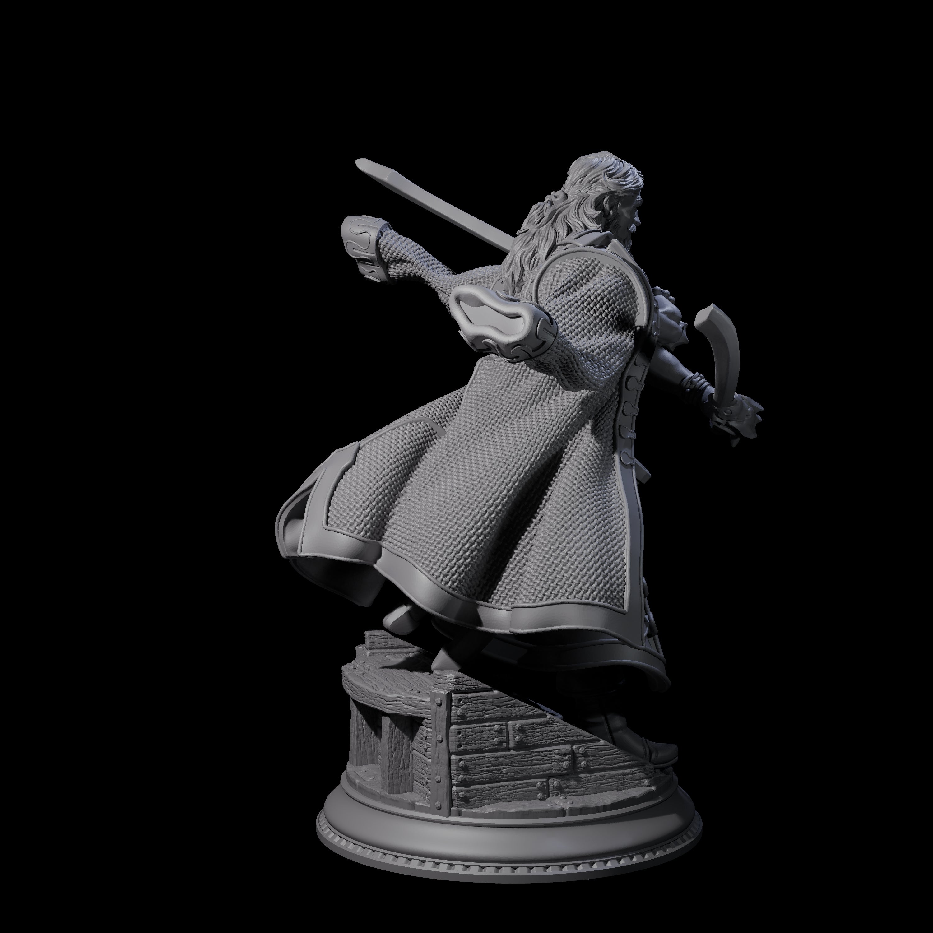 Muscular Pirate Blade Dancer Miniature for Dungeons and Dragons, Pathfinder or other TTRPGs