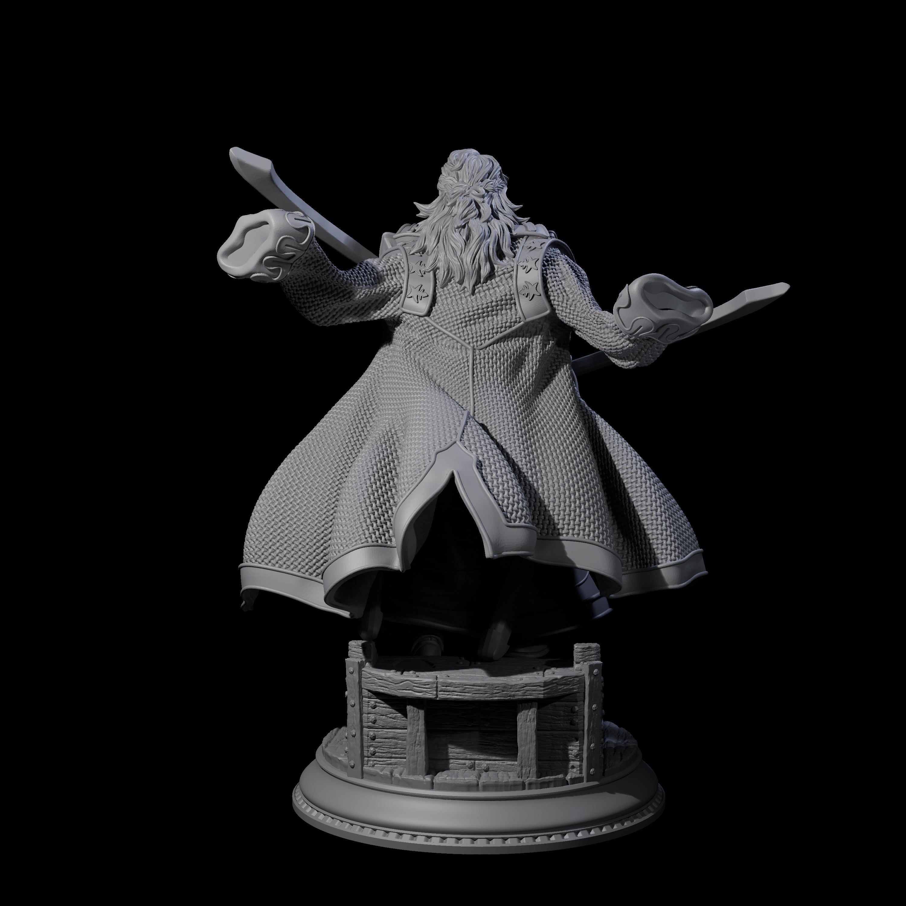 Muscular Pirate Blade Dancer Miniature for Dungeons and Dragons, Pathfinder or other TTRPGs