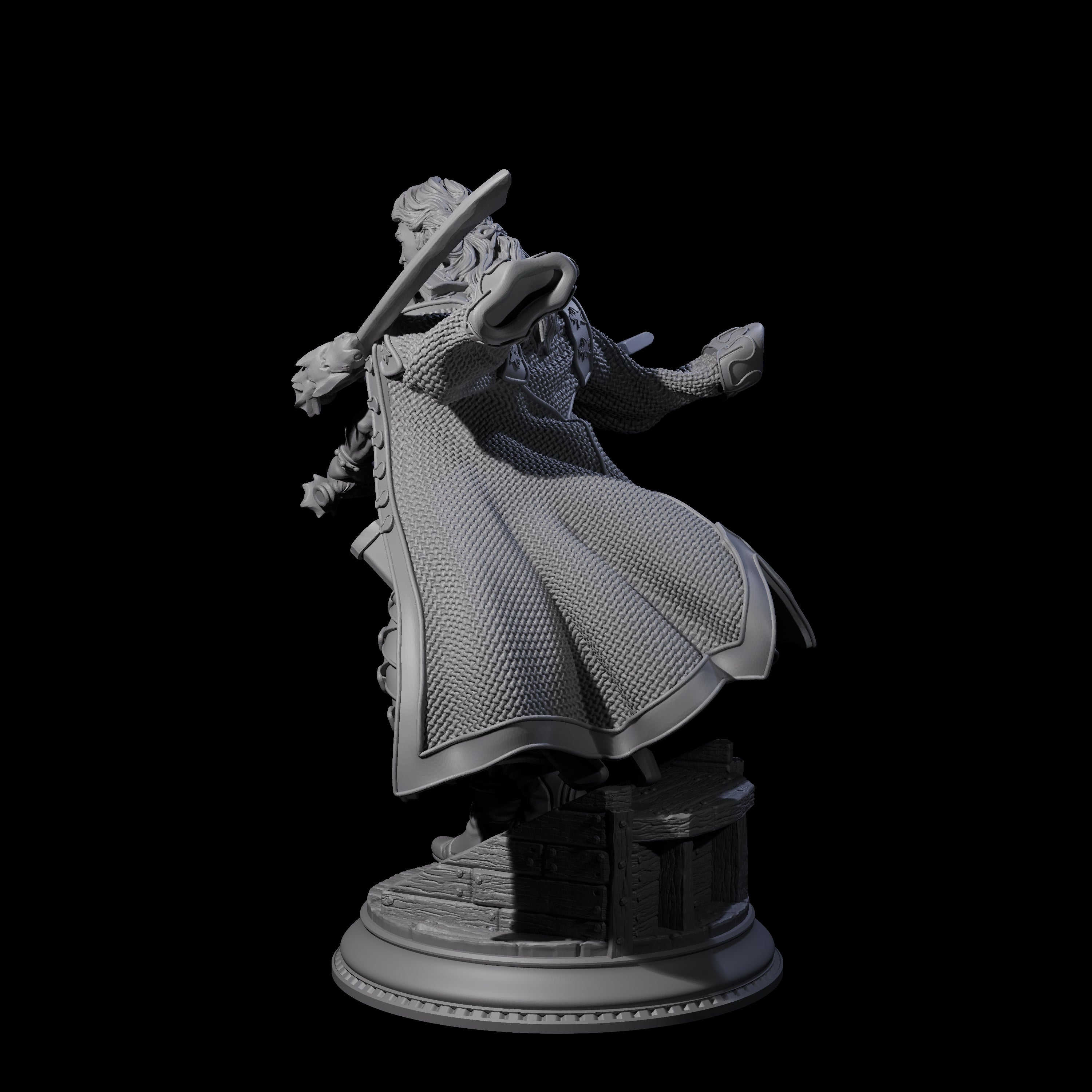 Muscular Pirate Blade Dancer Miniature for Dungeons and Dragons, Pathfinder or other TTRPGs