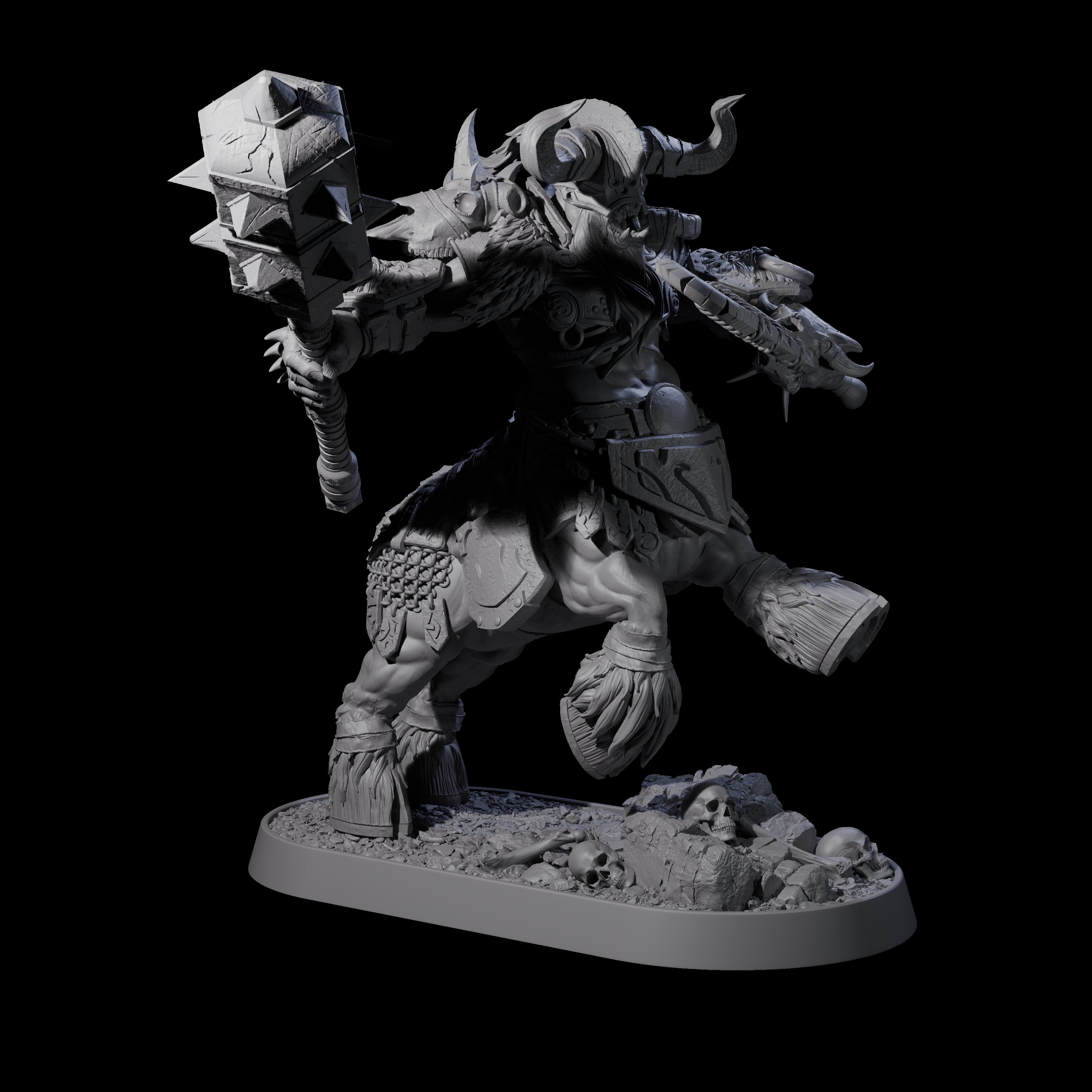 Muscular Raging Centaur B Miniature for Dungeons and Dragons, Pathfinder or other TTRPGs