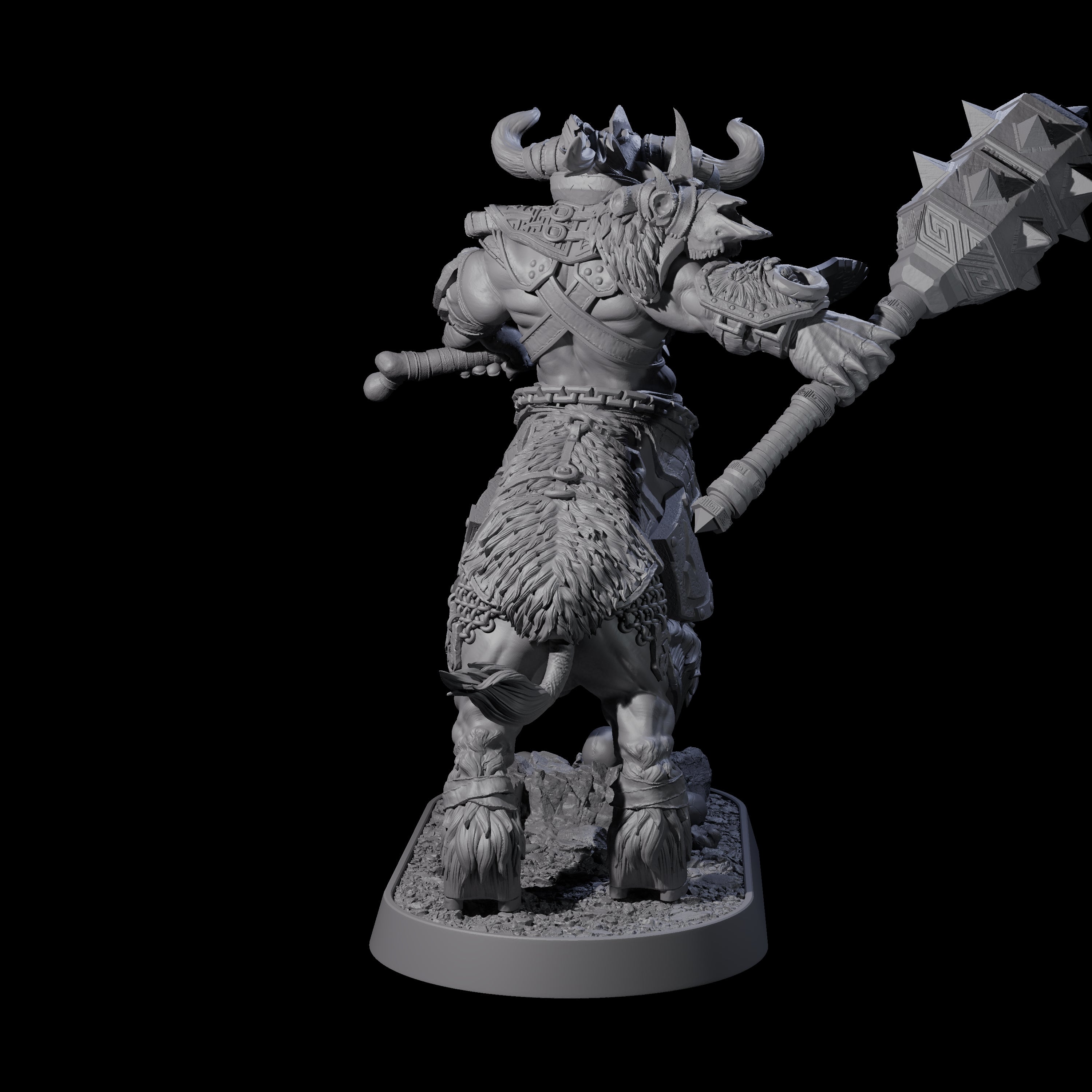 Muscular Raging Centaur B Miniature for Dungeons and Dragons, Pathfinder or other TTRPGs