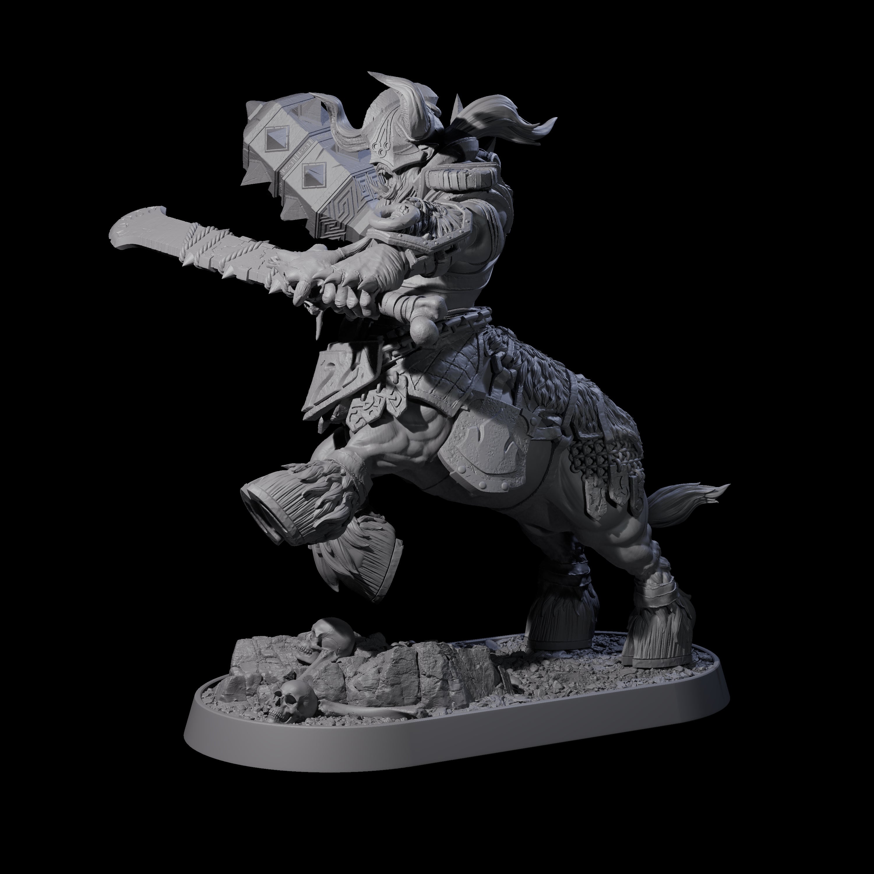 Muscular Raging Centaur B Miniature for Dungeons and Dragons, Pathfinder or other TTRPGs