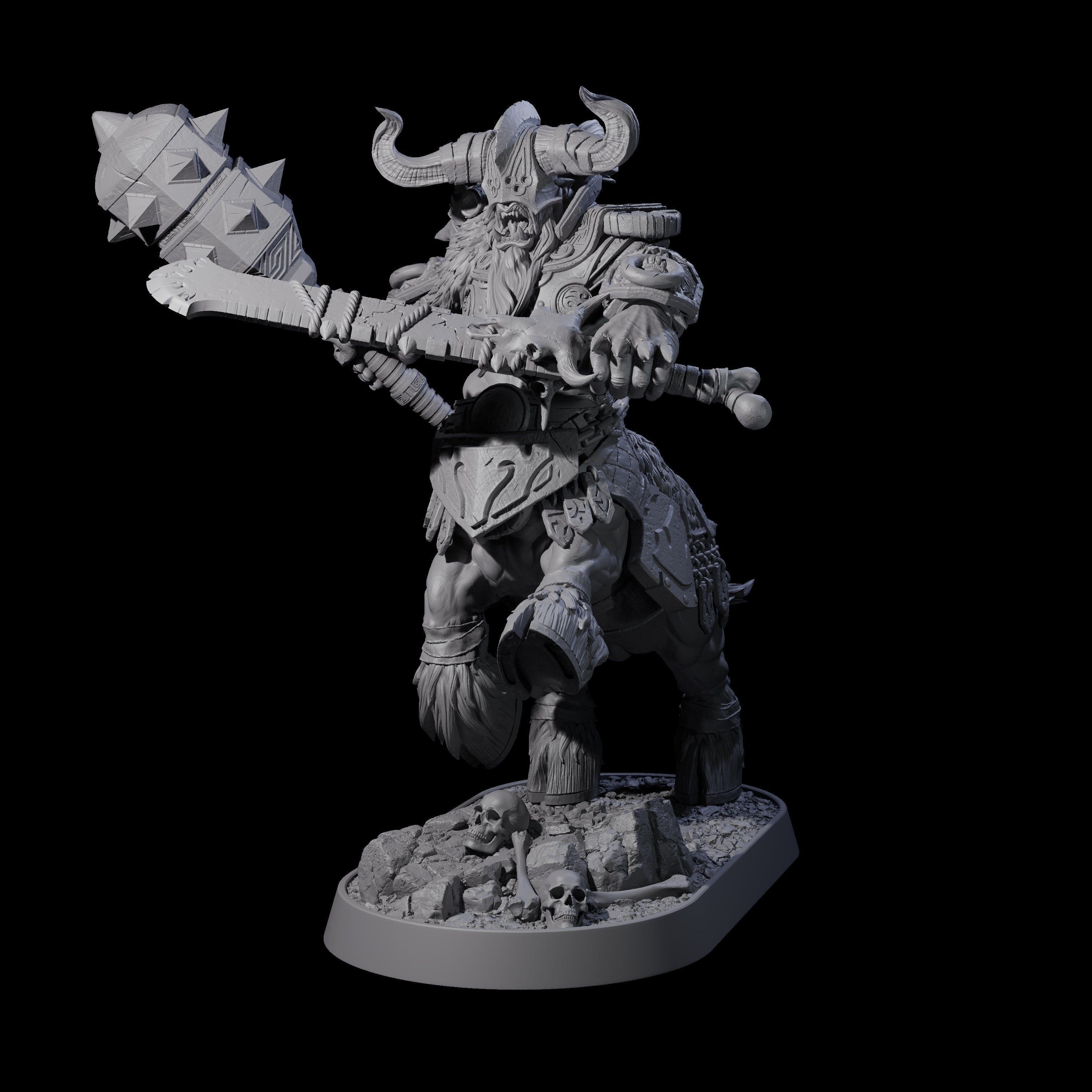 Muscular Raging Centaur B Miniature for Dungeons and Dragons, Pathfinder or other TTRPGs