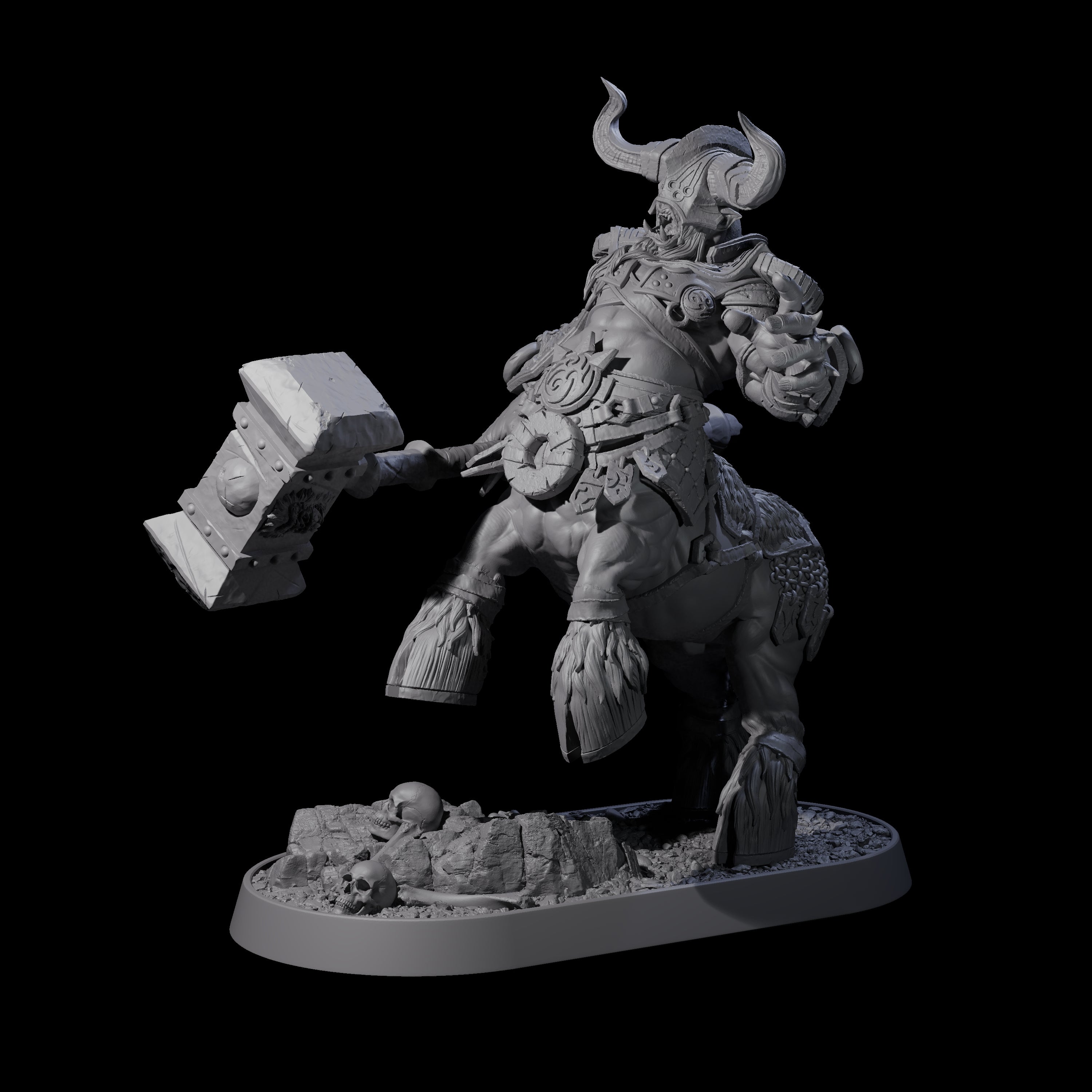 Muscular Raging Centaur C Miniature for Dungeons and Dragons, Pathfinder or other TTRPGs