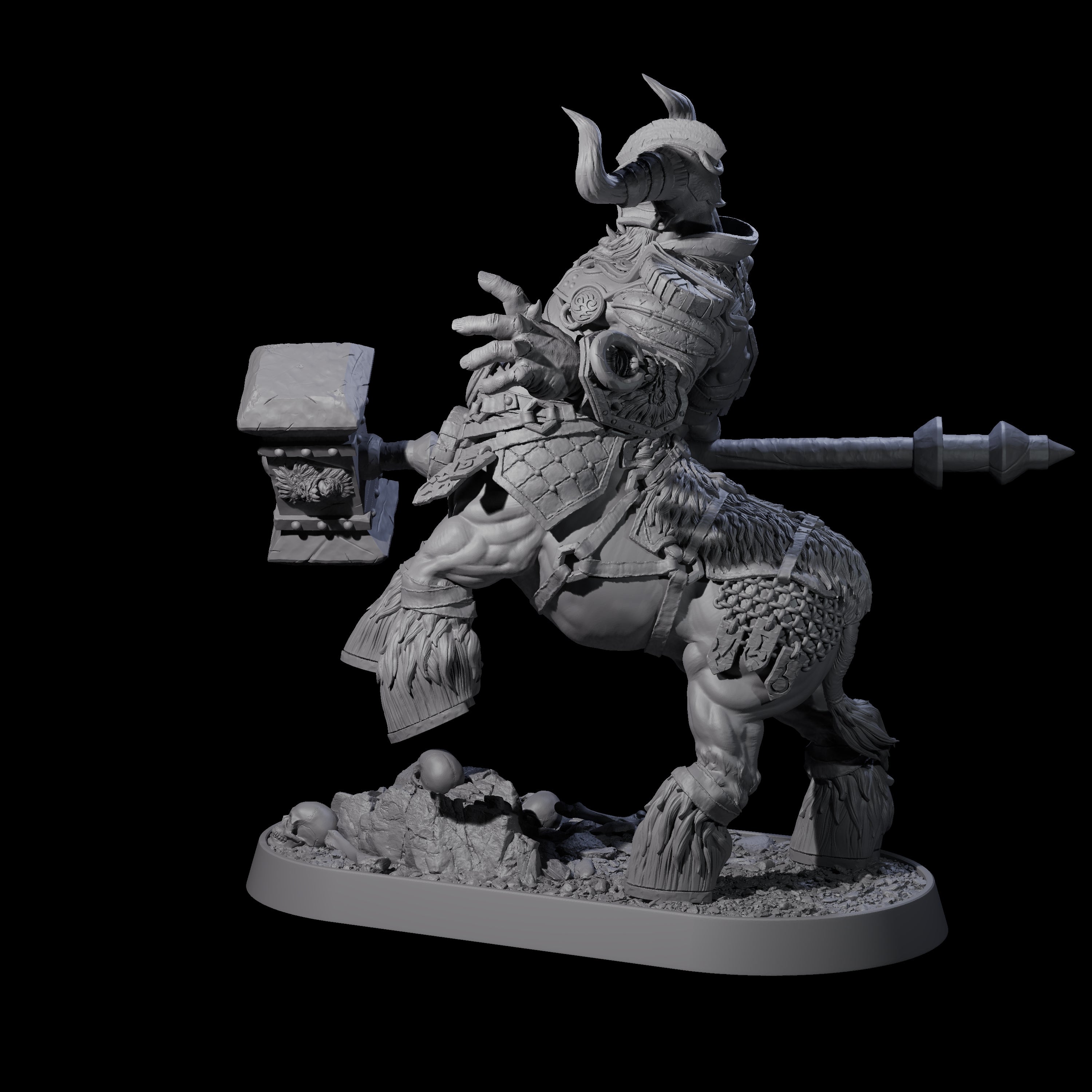 Muscular Raging Centaur C Miniature for Dungeons and Dragons, Pathfinder or other TTRPGs