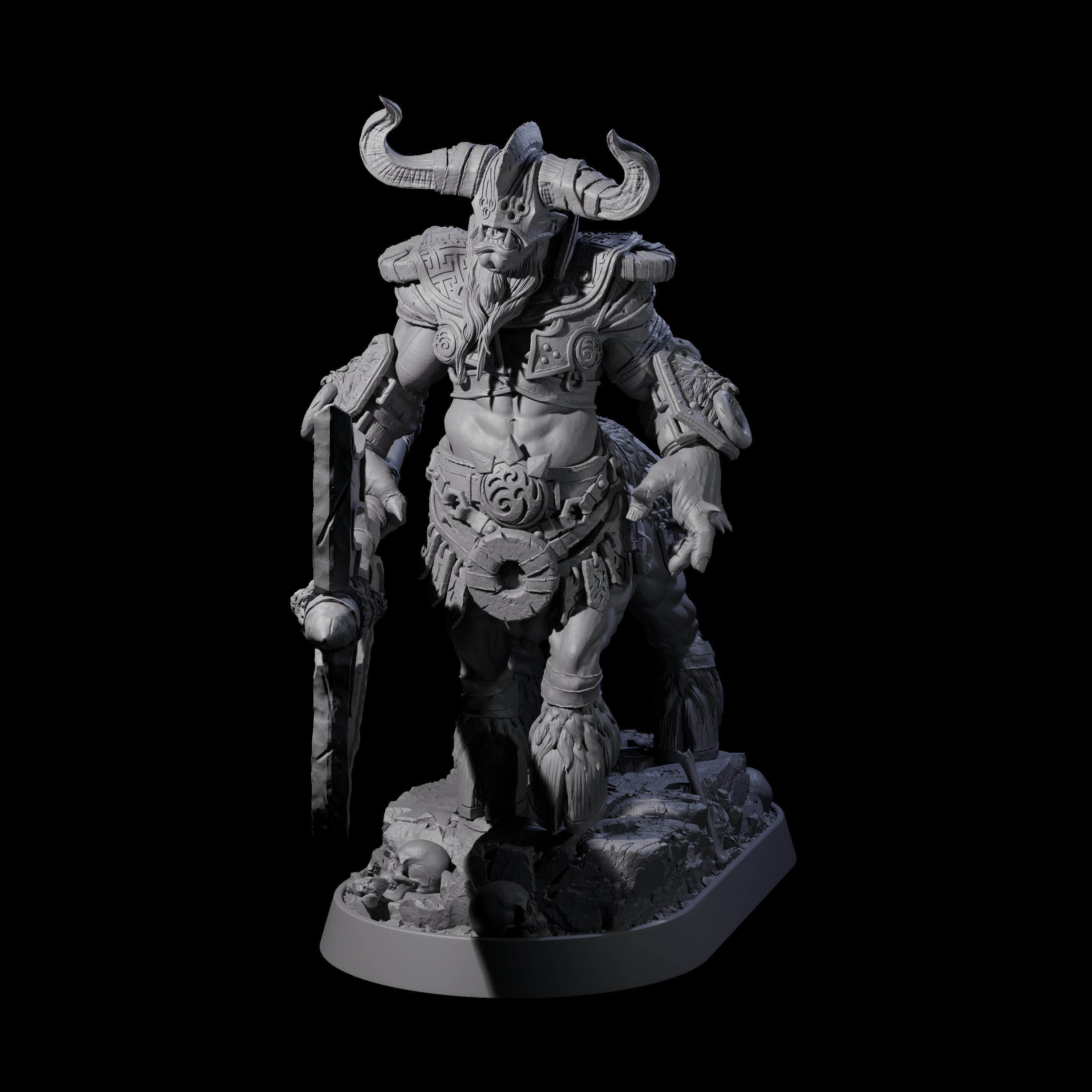 Muscular Raging Centaur D Miniature for Dungeons and Dragons, Pathfinder or other TTRPGs