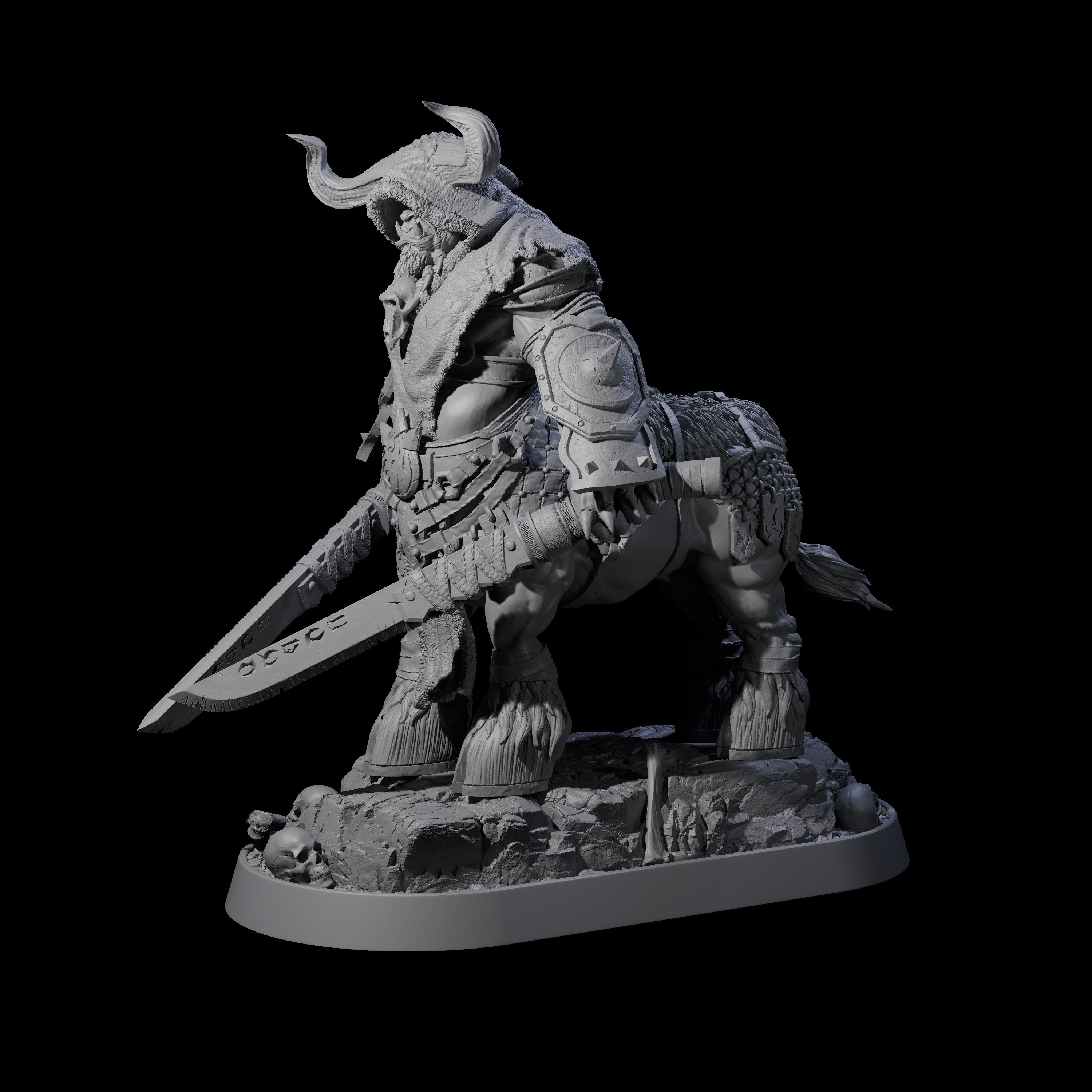 Muscular Raging Centaur E Miniature for Dungeons and Dragons, Pathfinder or other TTRPGs