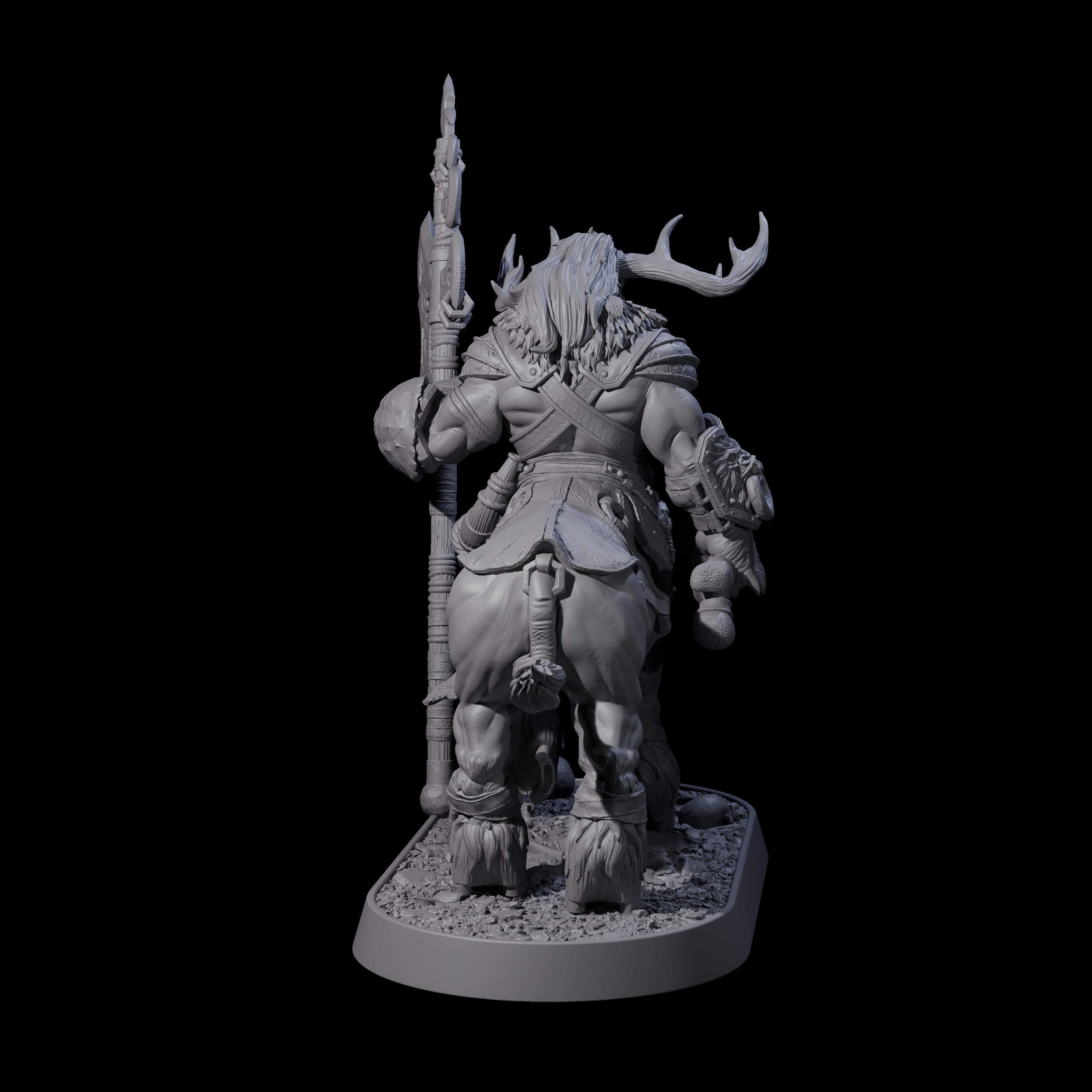 Muscular Raging Centaur F Miniature for Dungeons and Dragons, Pathfinder or other TTRPGs