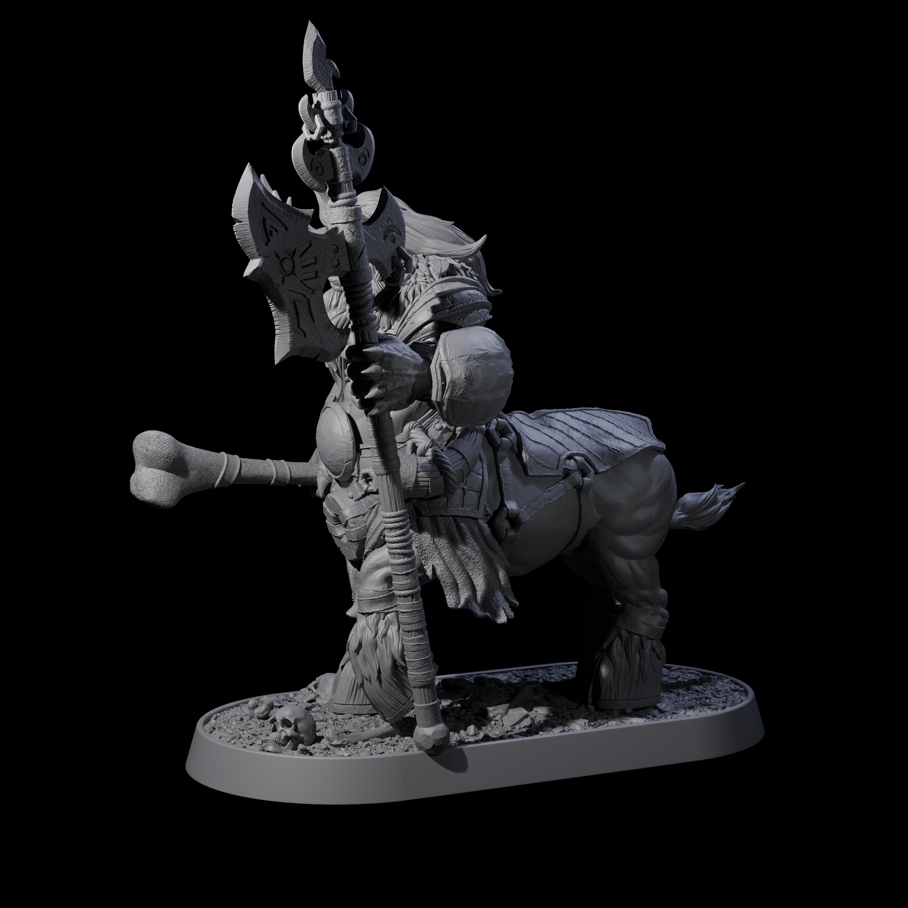 Muscular Raging Centaur F Miniature for Dungeons and Dragons, Pathfinder or other TTRPGs