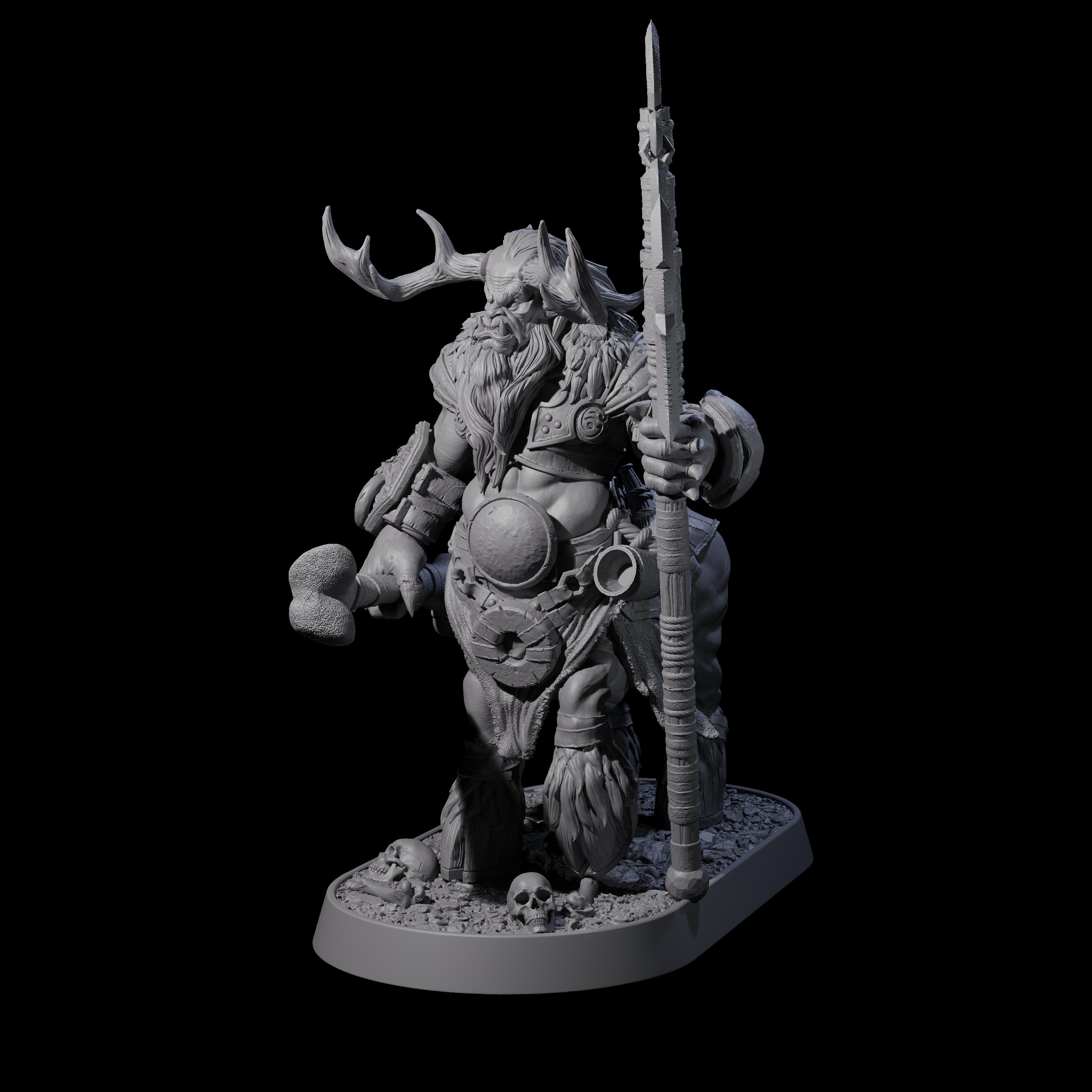Muscular Raging Centaur F Miniature for Dungeons and Dragons, Pathfinder or other TTRPGs