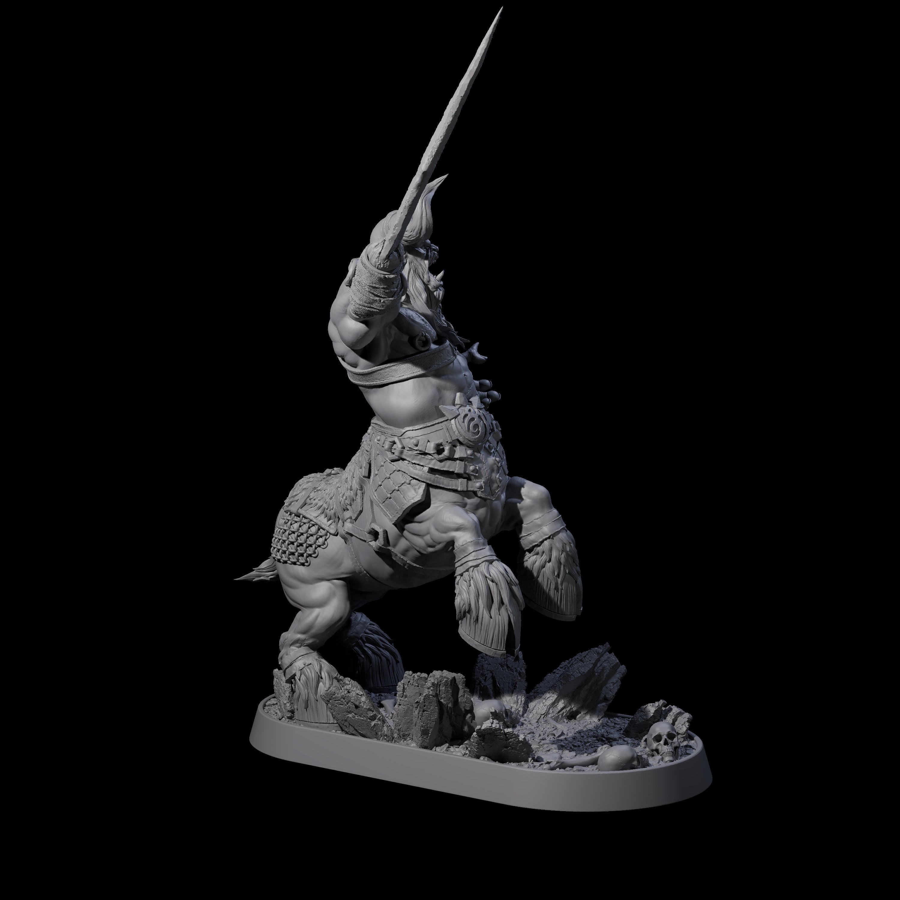 Muscular Raging Centaur H Miniature for Dungeons and Dragons, Pathfinder or other TTRPGs