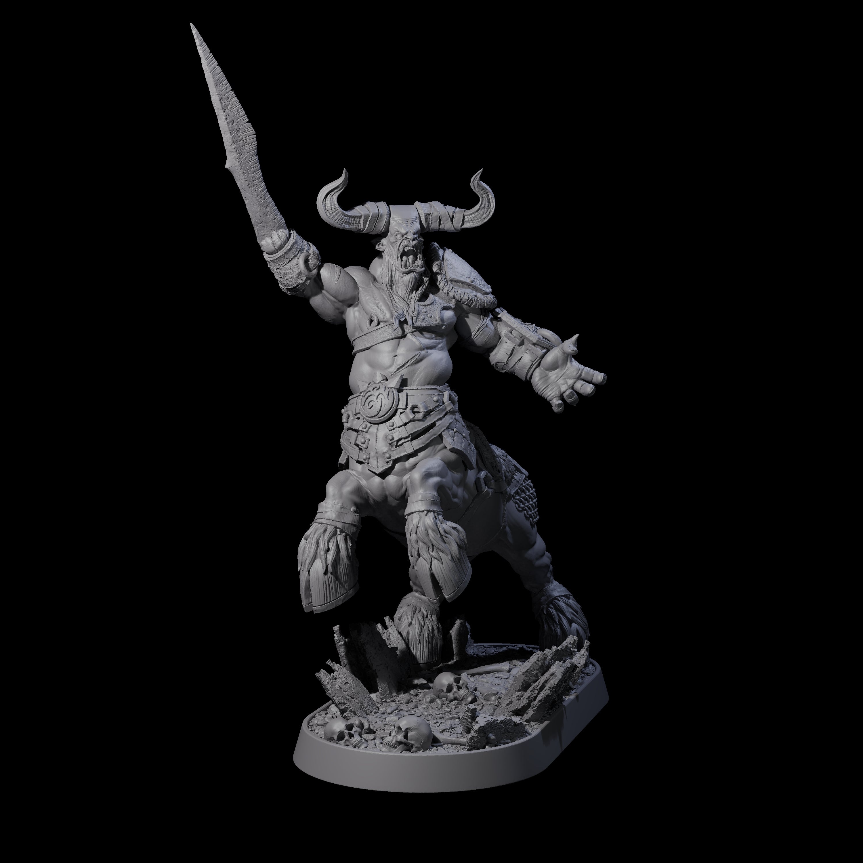 Muscular Raging Centaur H Miniature for Dungeons and Dragons, Pathfinder or other TTRPGs