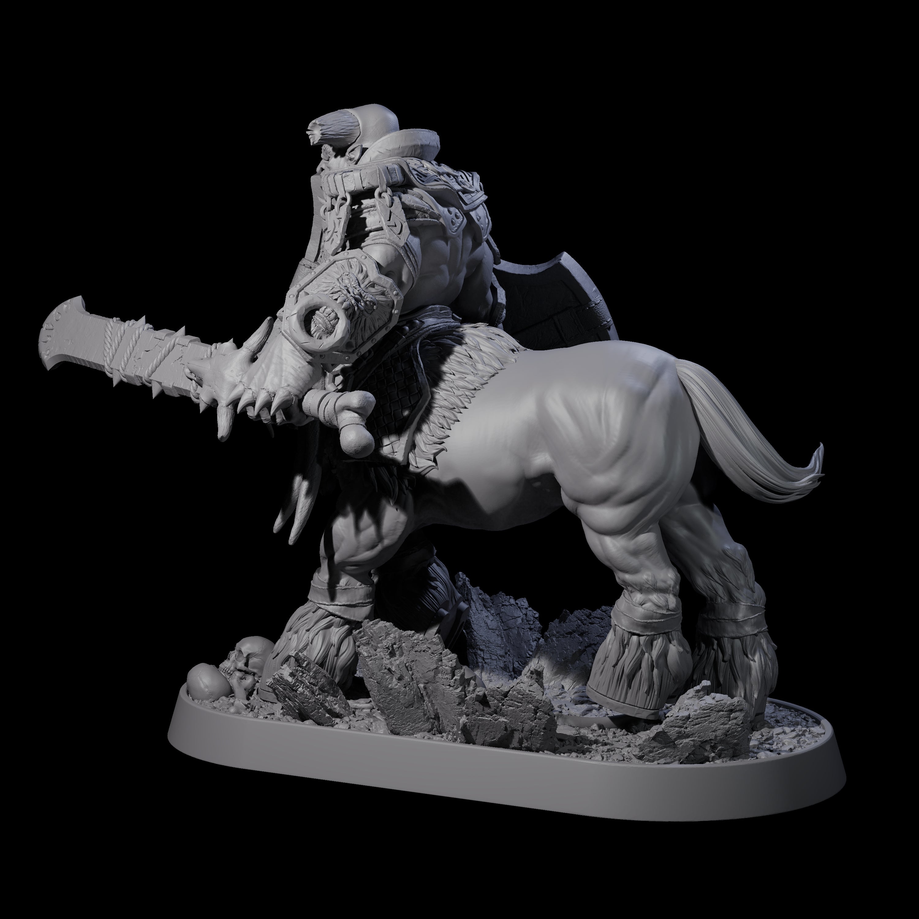 Muscular Raging Centaur L Miniature for Dungeons and Dragons, Pathfinder or other TTRPGs