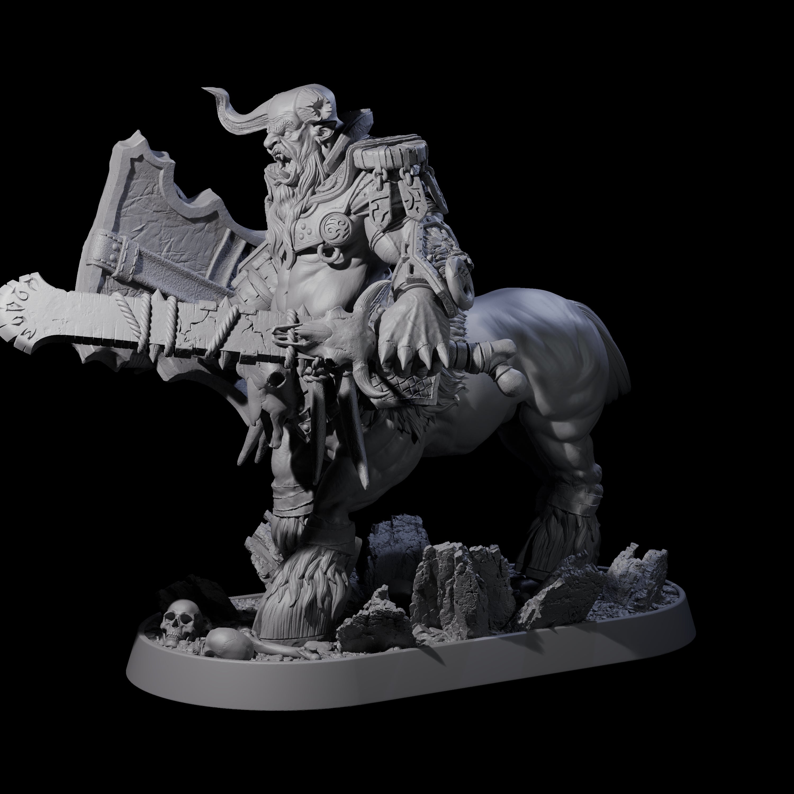 Muscular Raging Centaur L Miniature for Dungeons and Dragons, Pathfinder or other TTRPGs