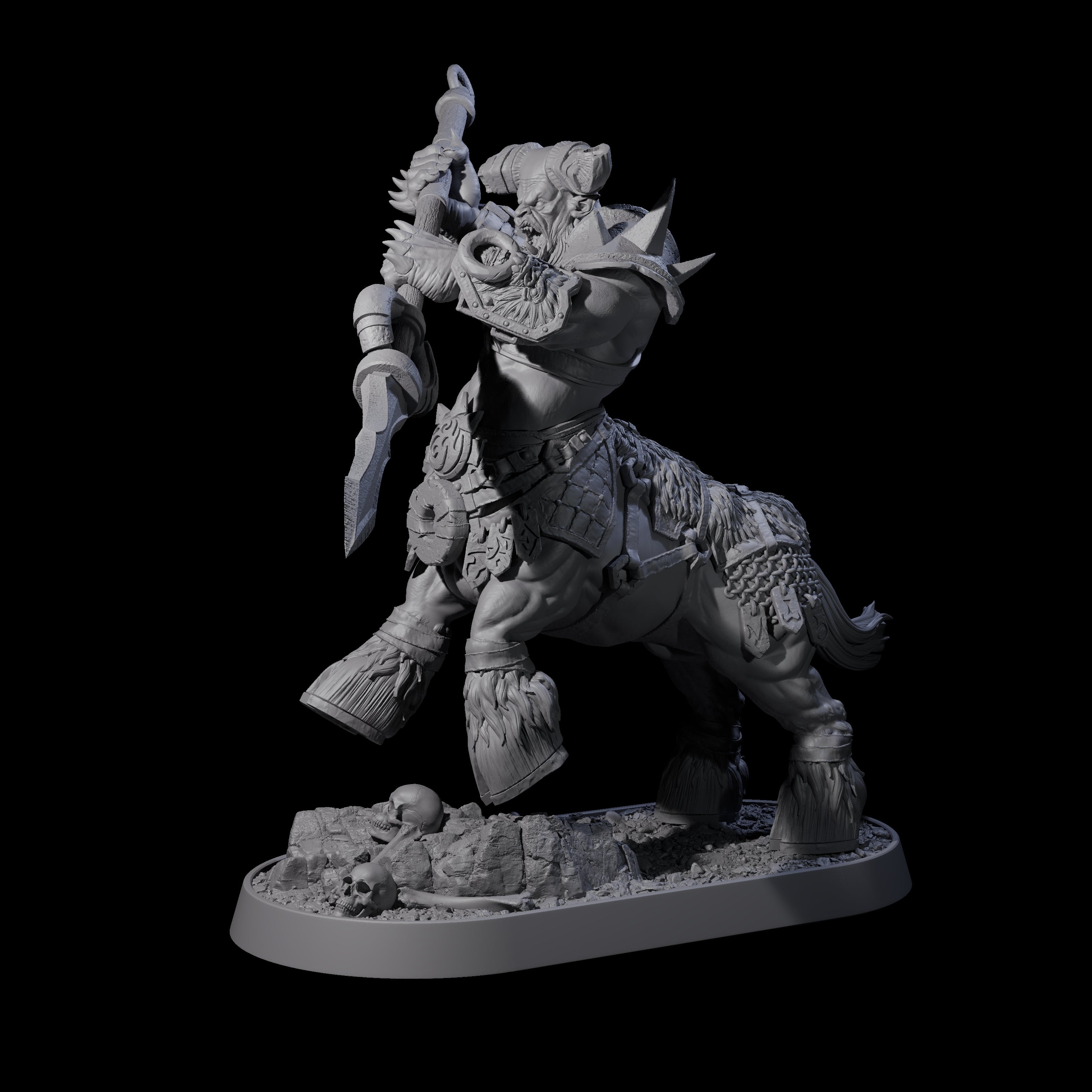 Muscular Raging Centaur M Miniature for Dungeons and Dragons, Pathfinder or other TTRPGs