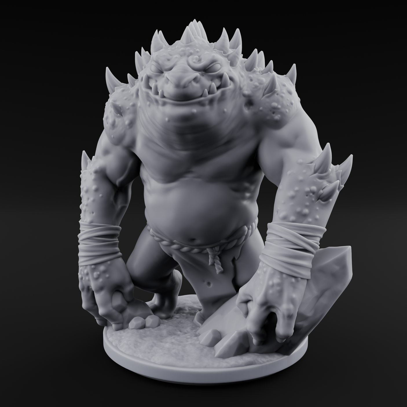 Muscular Slaad Aberration Miniature for Dungeons and Dragons, Pathfinder or other TTRPGs