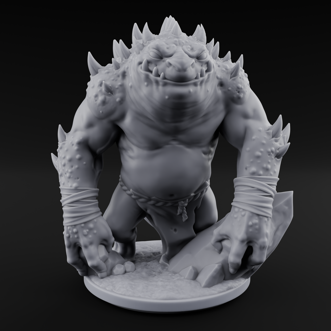 Muscular Slaad Aberration Miniature for Dungeons and Dragons, Pathfinder or other TTRPGs