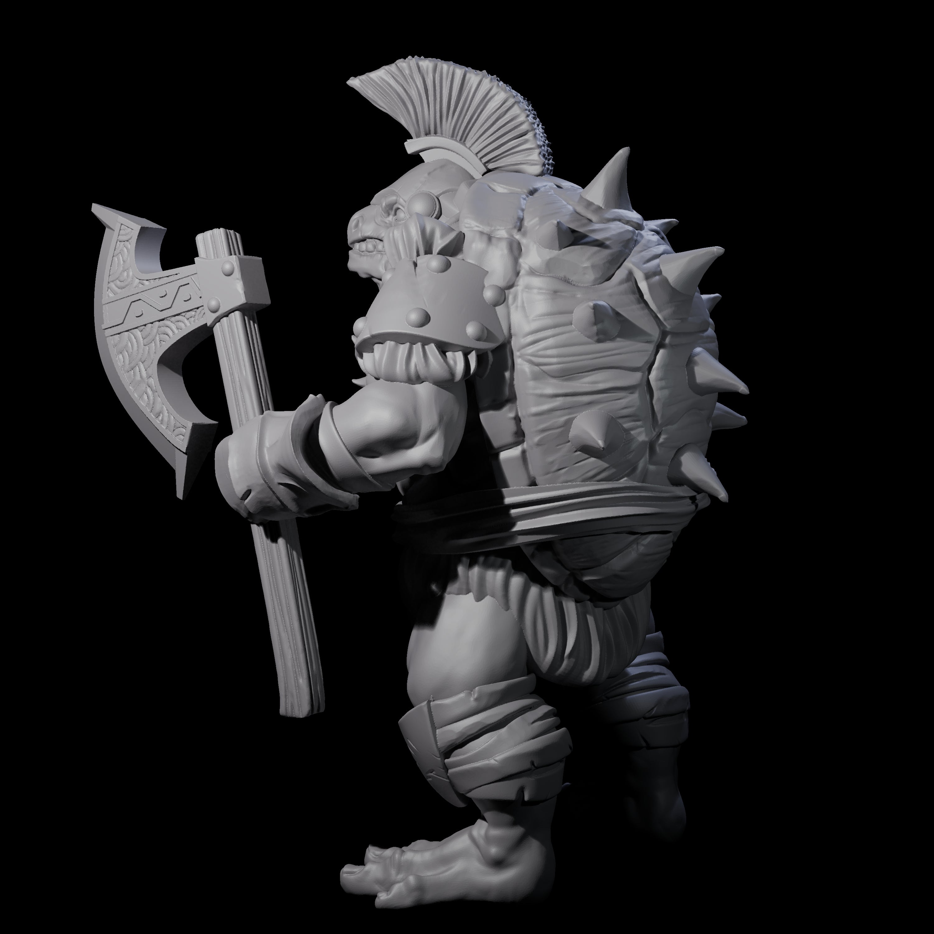 Muscular Tortle Barbarian Miniature for Dungeons and Dragons, Pathfinder or other TTRPGs