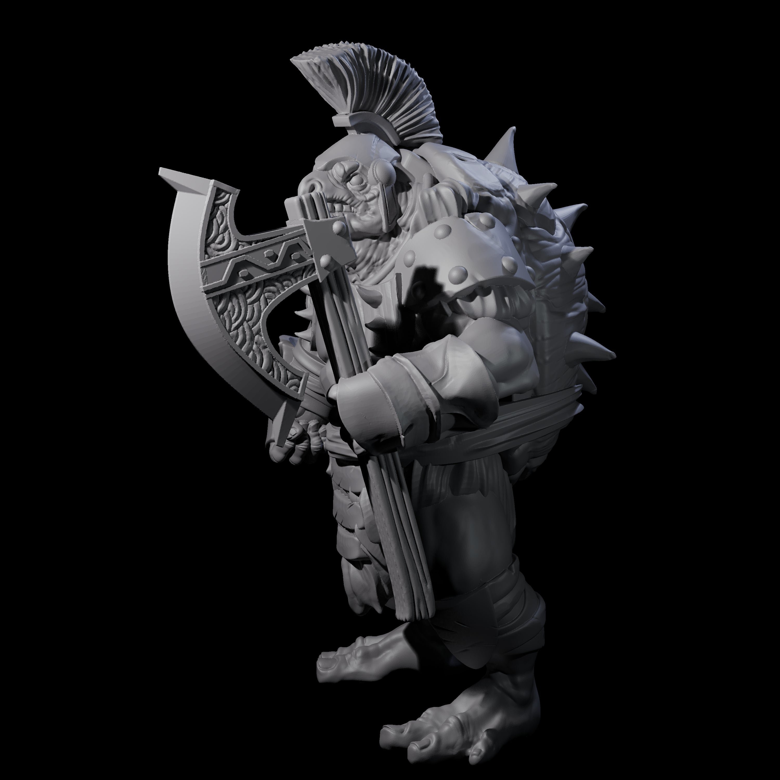 Muscular Tortle Barbarian Miniature for Dungeons and Dragons, Pathfinder or other TTRPGs
