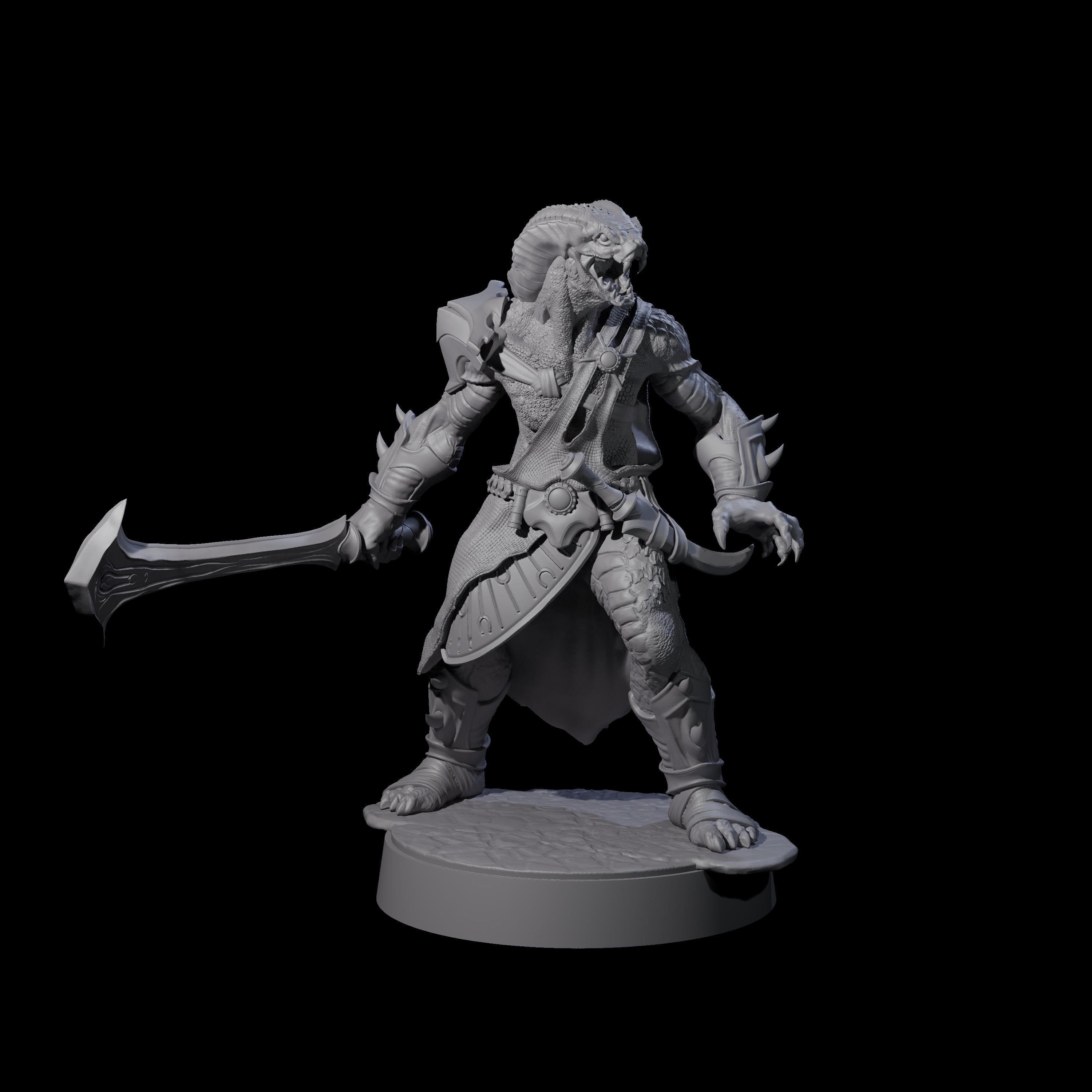 Muscular Yuan-ti Warrior A Miniature for Dungeons and Dragons, Pathfinder or other TTRPGs