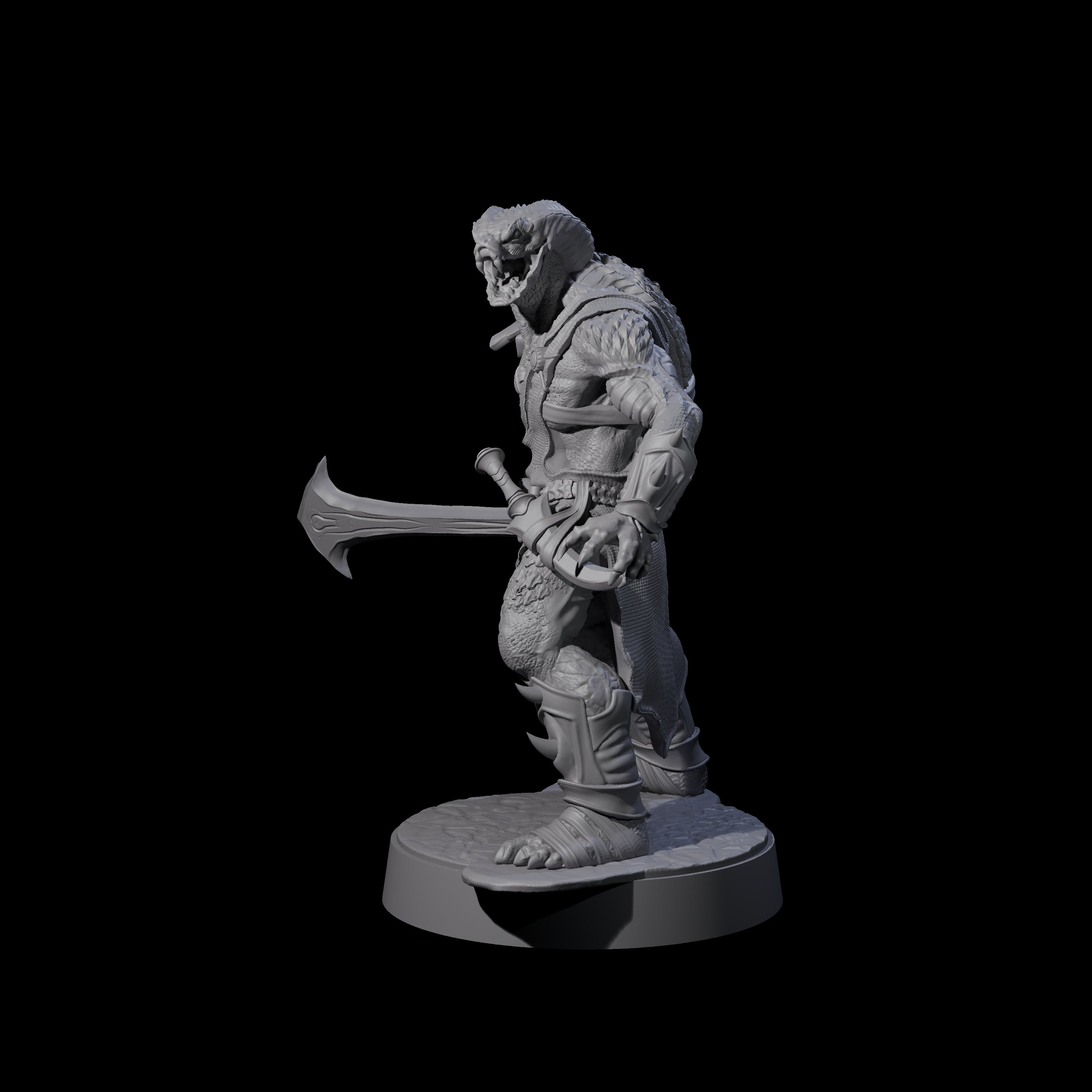 Muscular Yuan-ti Warrior A Miniature for Dungeons and Dragons, Pathfinder or other TTRPGs