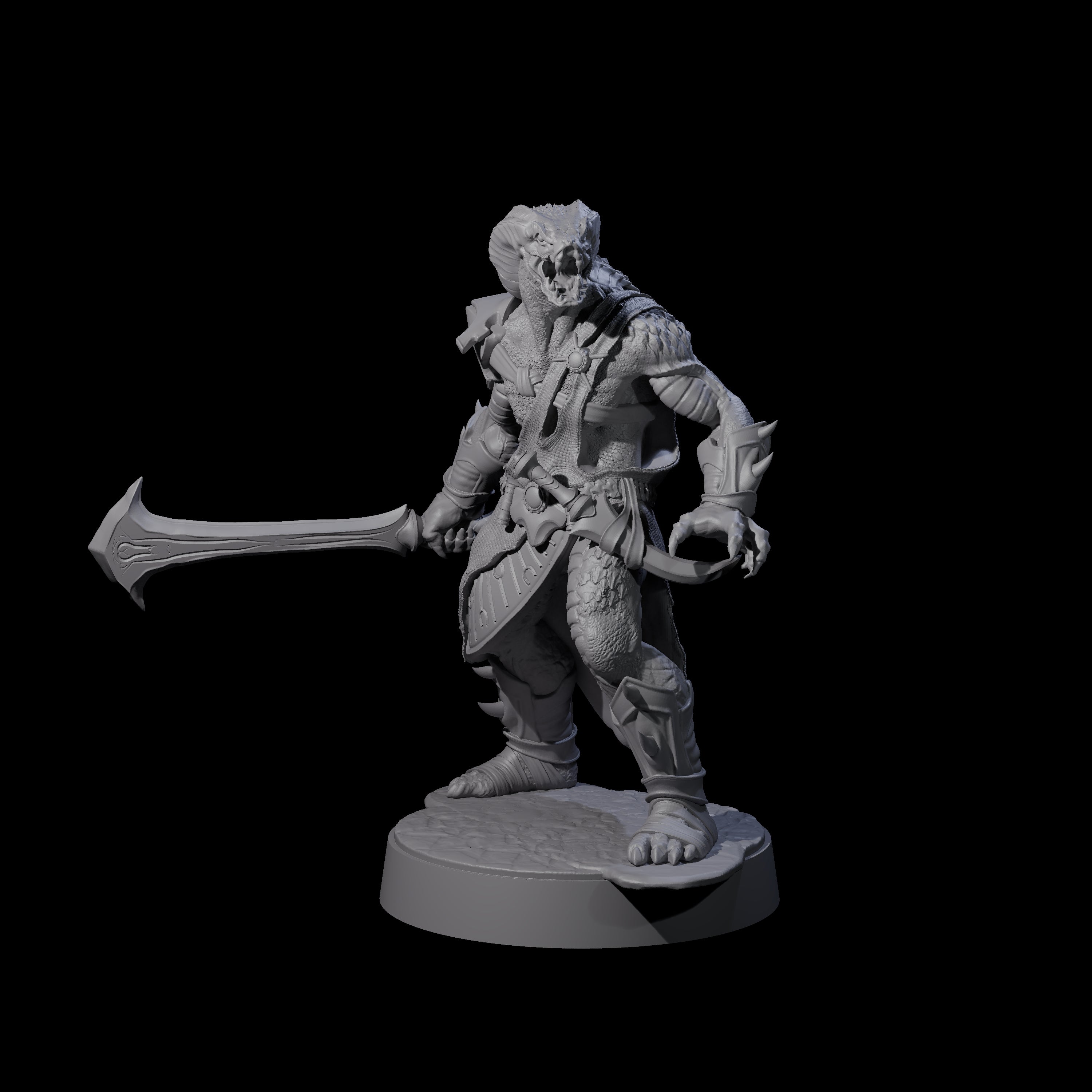Muscular Yuan-ti Warrior A Miniature for Dungeons and Dragons, Pathfinder or other TTRPGs