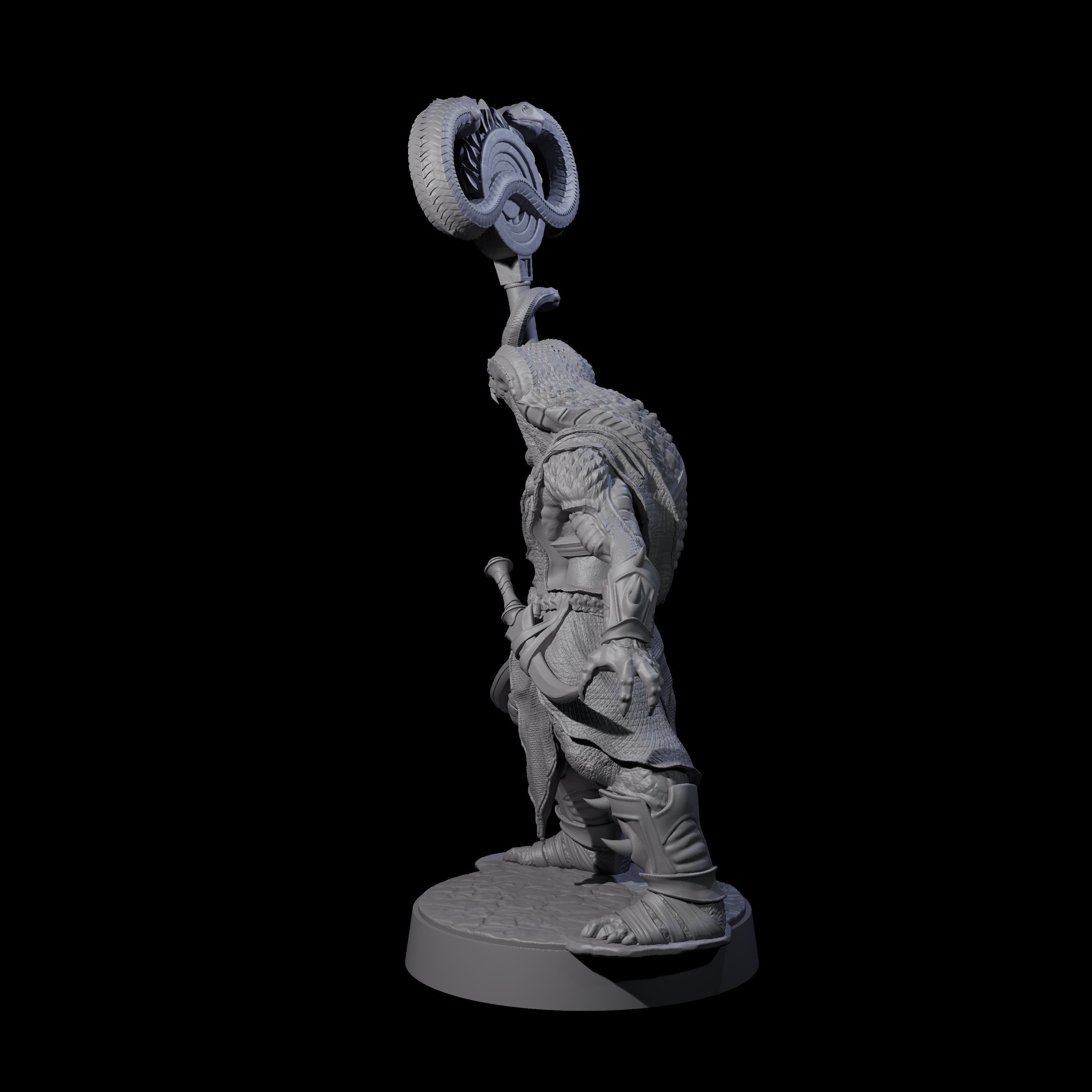 Muscular Yuan-ti Warrior B Miniature for Dungeons and Dragons, Pathfinder or other TTRPGs