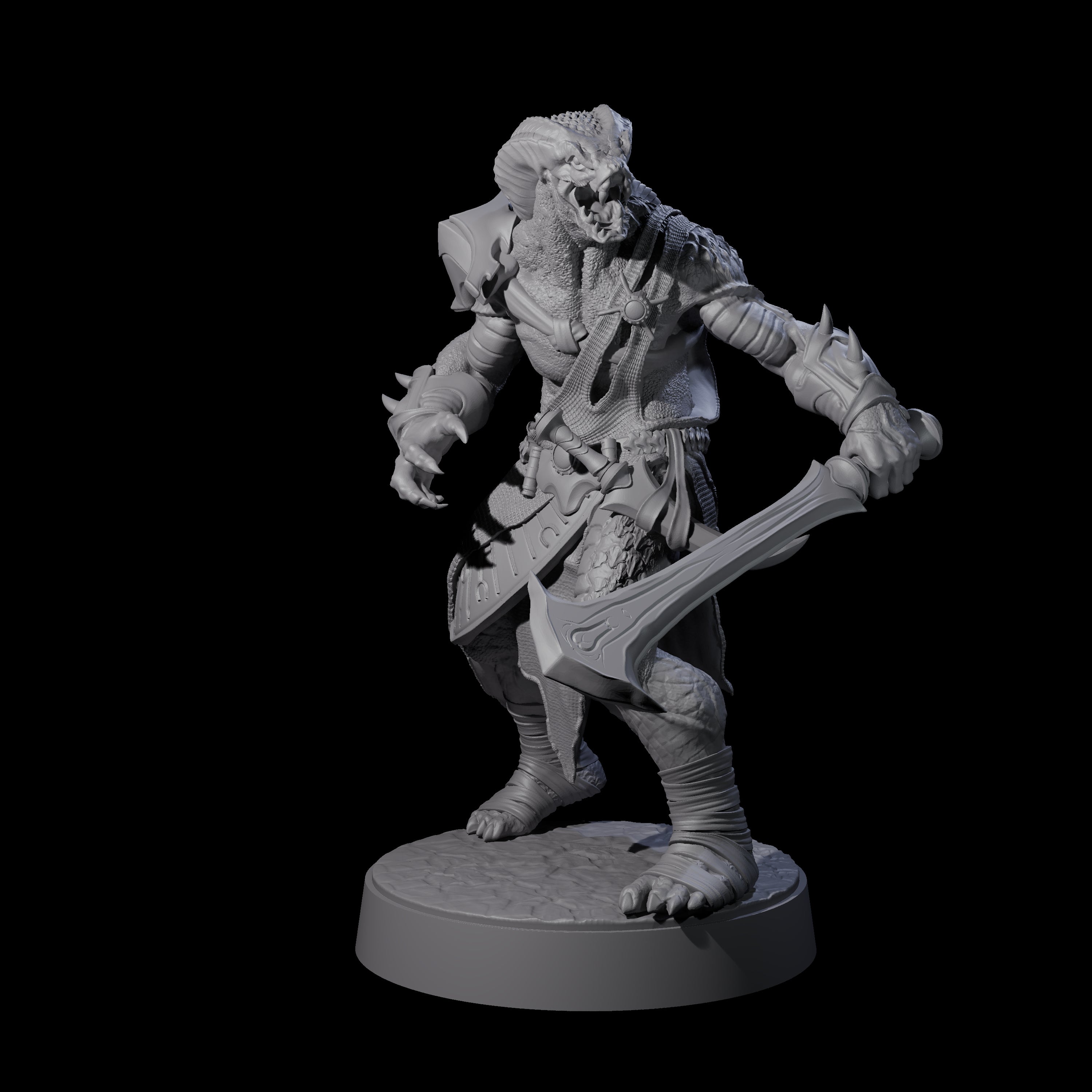 Muscular Yuan-ti Warrior C Miniature for Dungeons and Dragons, Pathfinder or other TTRPGs