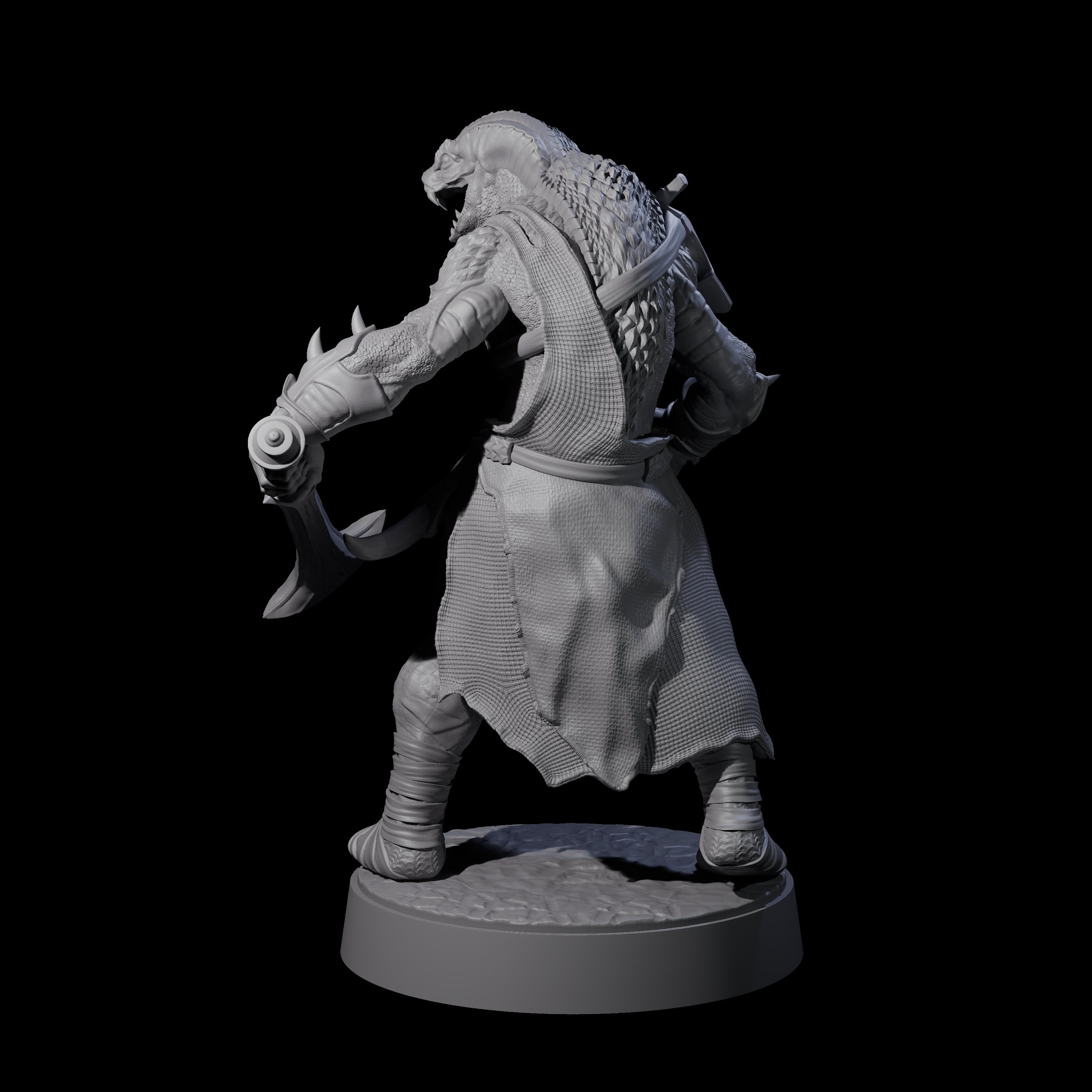 Muscular Yuan-ti Warrior C Miniature for Dungeons and Dragons, Pathfinder or other TTRPGs