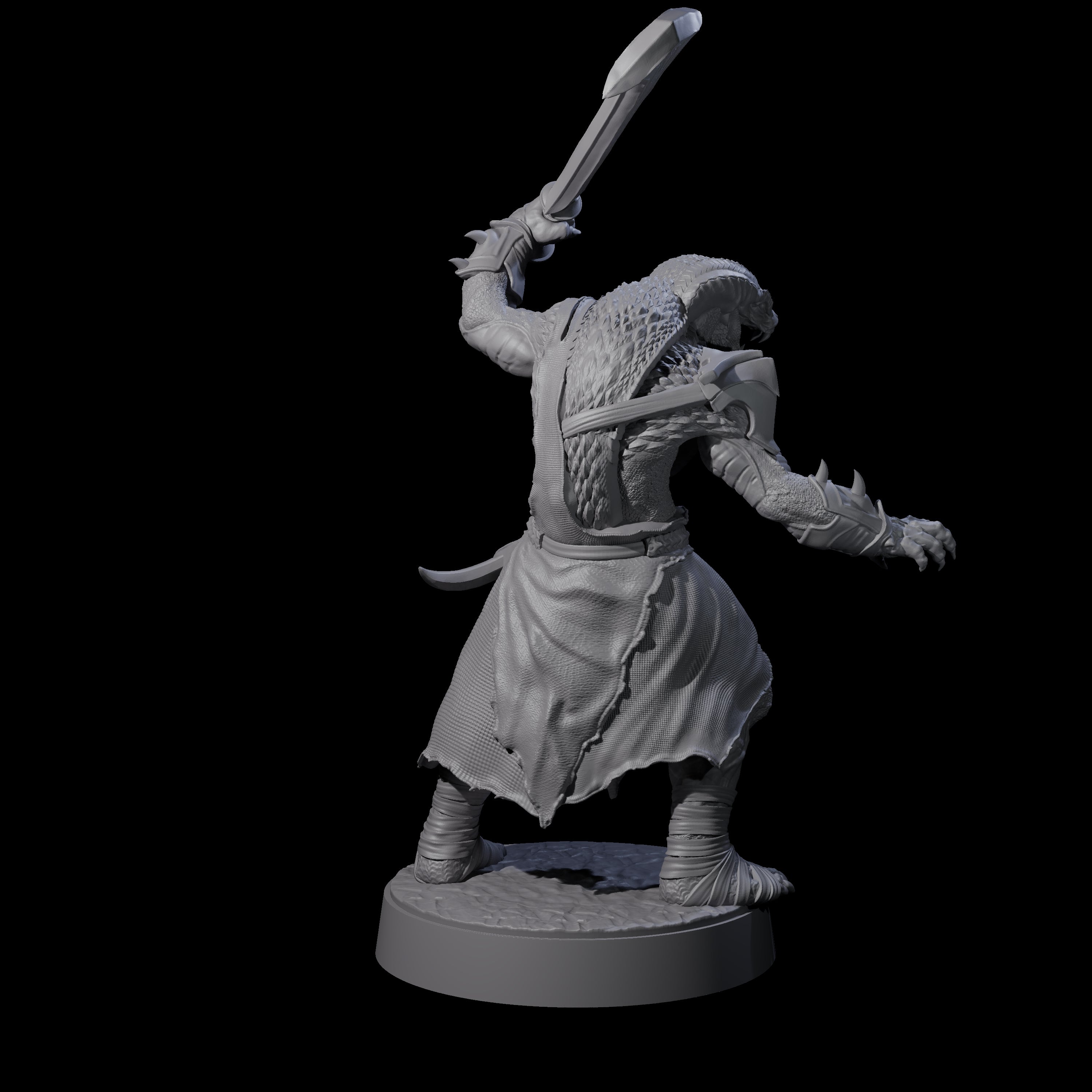 Muscular Yuan-ti Warrior E Miniature for Dungeons and Dragons, Pathfinder or other TTRPGs