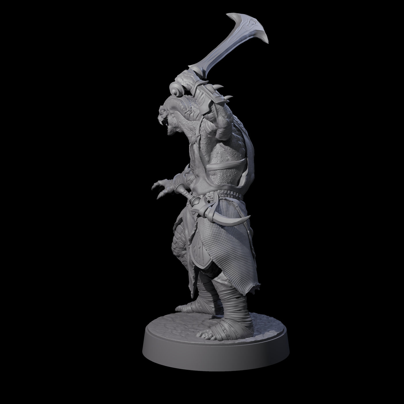 Muscular Yuan-ti Warrior E Miniature for Dungeons and Dragons, Pathfinder or other TTRPGs