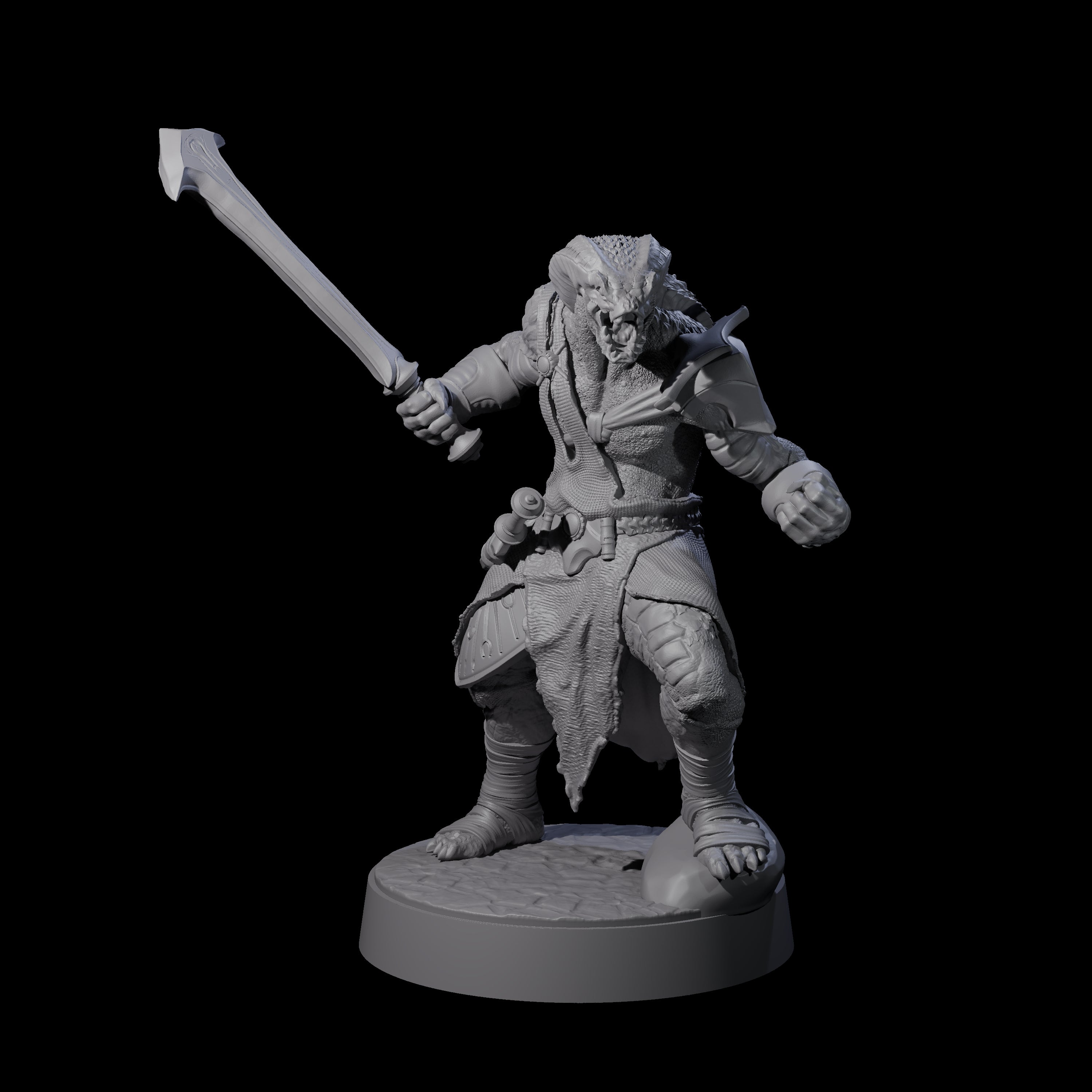 Muscular Yuan-ti Warrior F Miniature for Dungeons and Dragons, Pathfinder or other TTRPGs