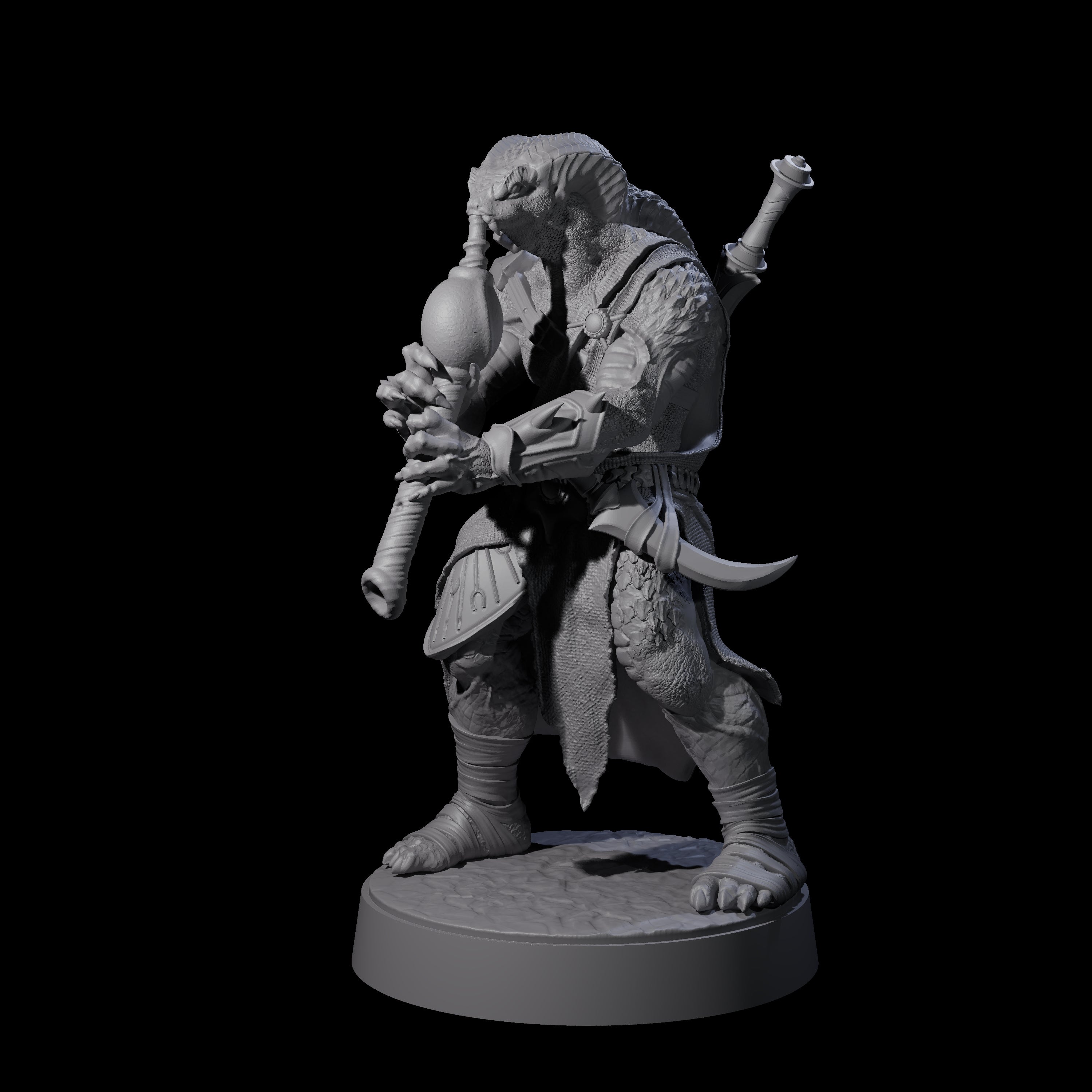 Muscular Yuan-ti Warrior G Miniature for Dungeons and Dragons, Pathfinder or other TTRPGs