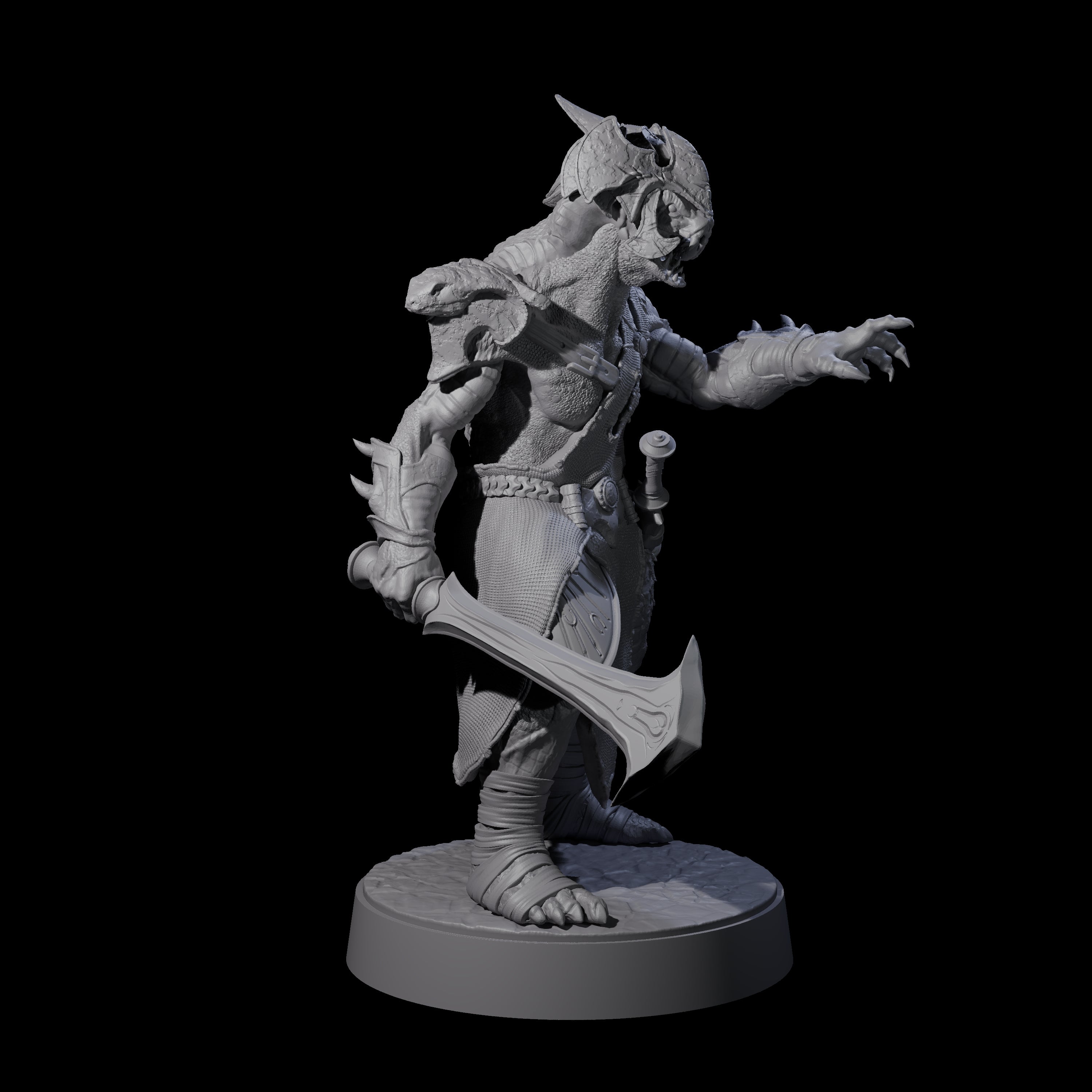 Muscular Yuan-ti Warrior H Miniature for Dungeons and Dragons, Pathfinder or other TTRPGs