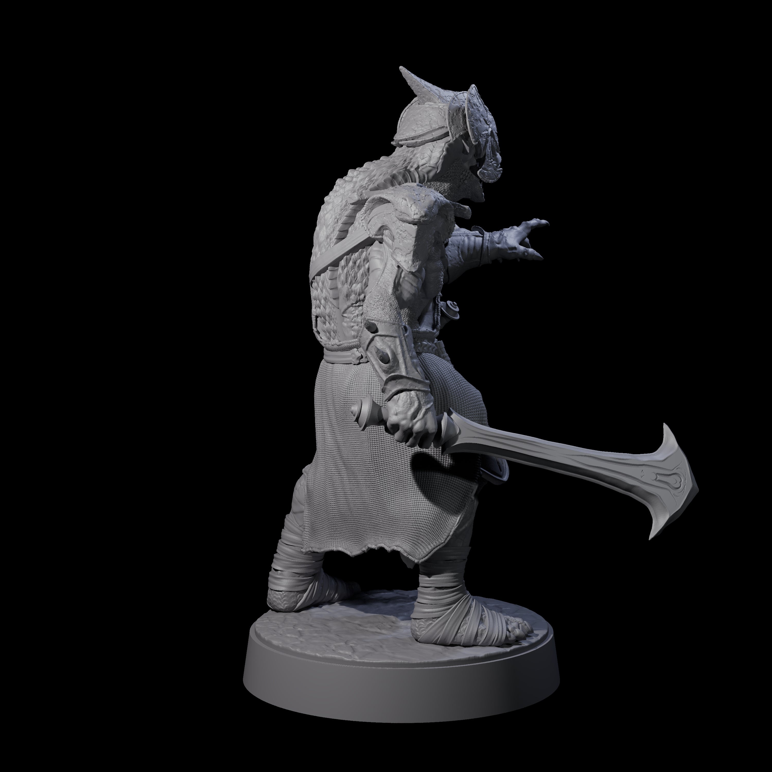 Muscular Yuan-ti Warrior H Miniature for Dungeons and Dragons, Pathfinder or other TTRPGs
