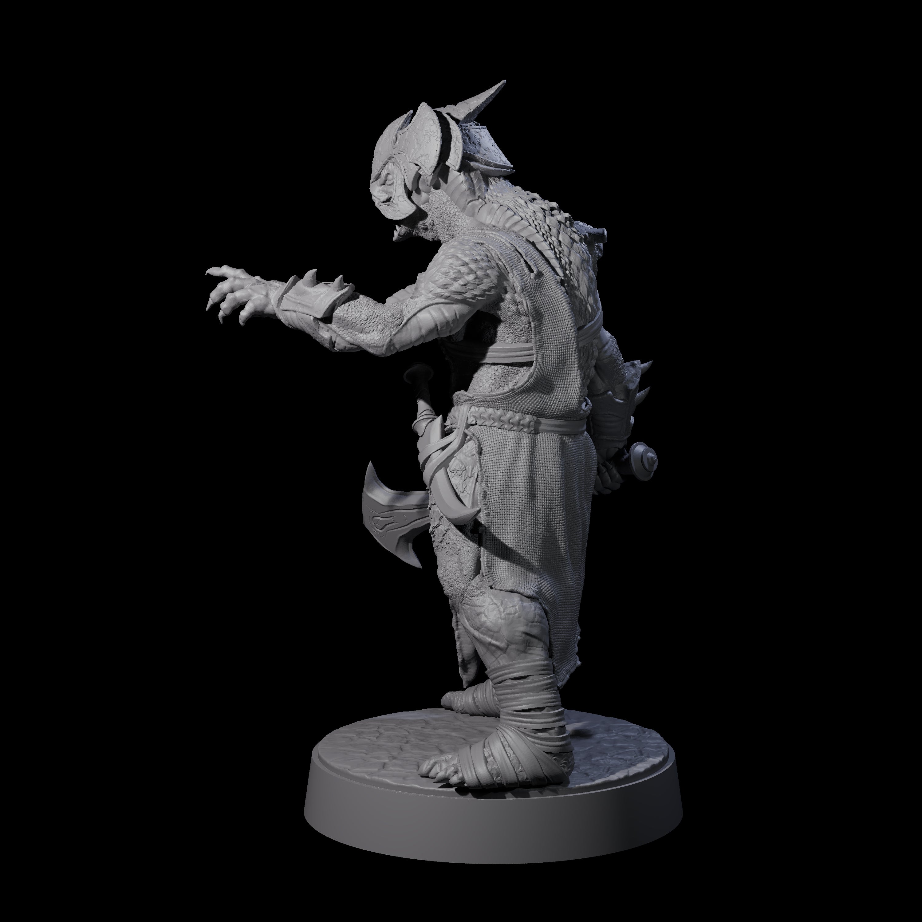 Muscular Yuan-ti Warrior H Miniature for Dungeons and Dragons, Pathfinder or other TTRPGs