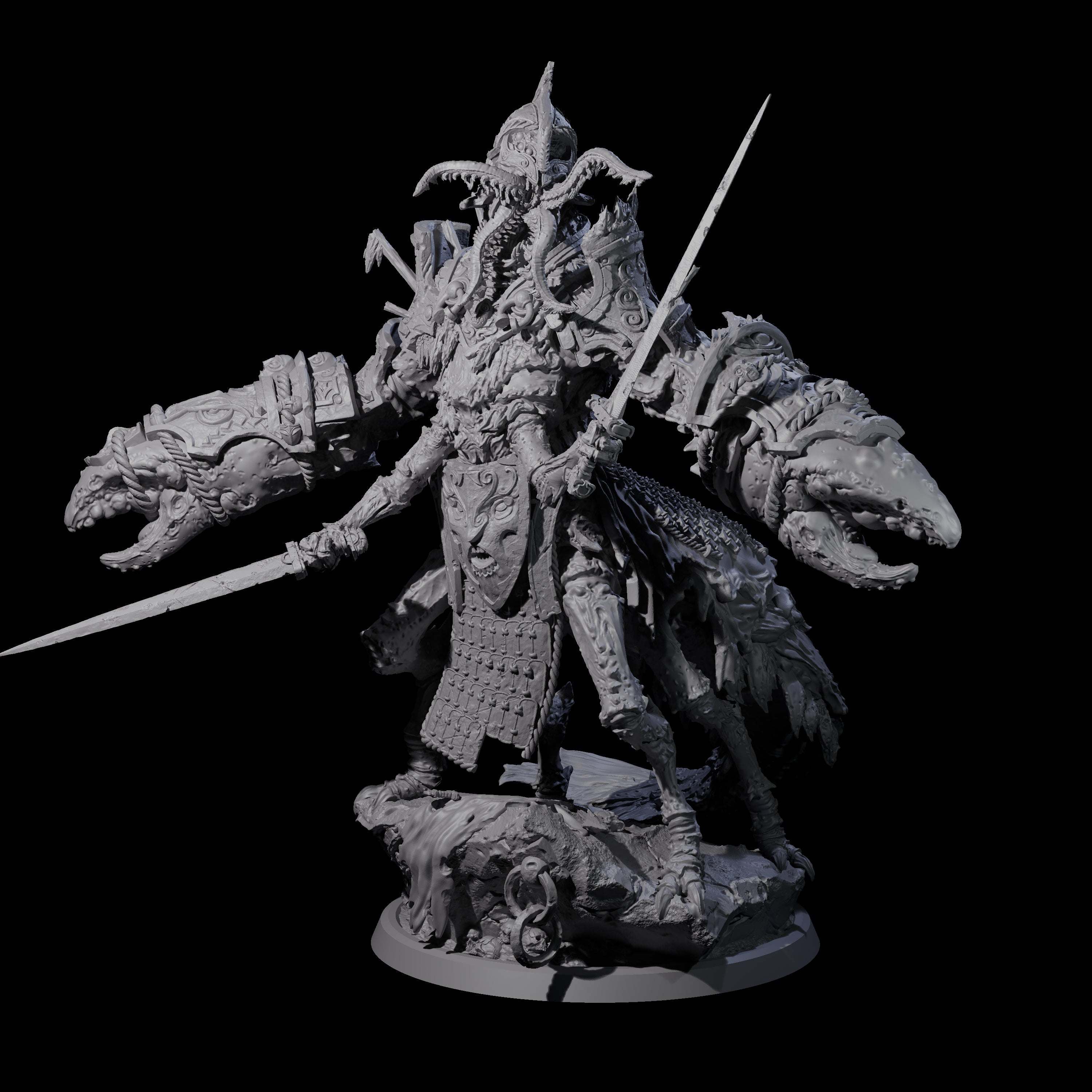 Mutated Armoured Chuul B Miniature for Dungeons and Dragons, Pathfinder or other TTRPGs