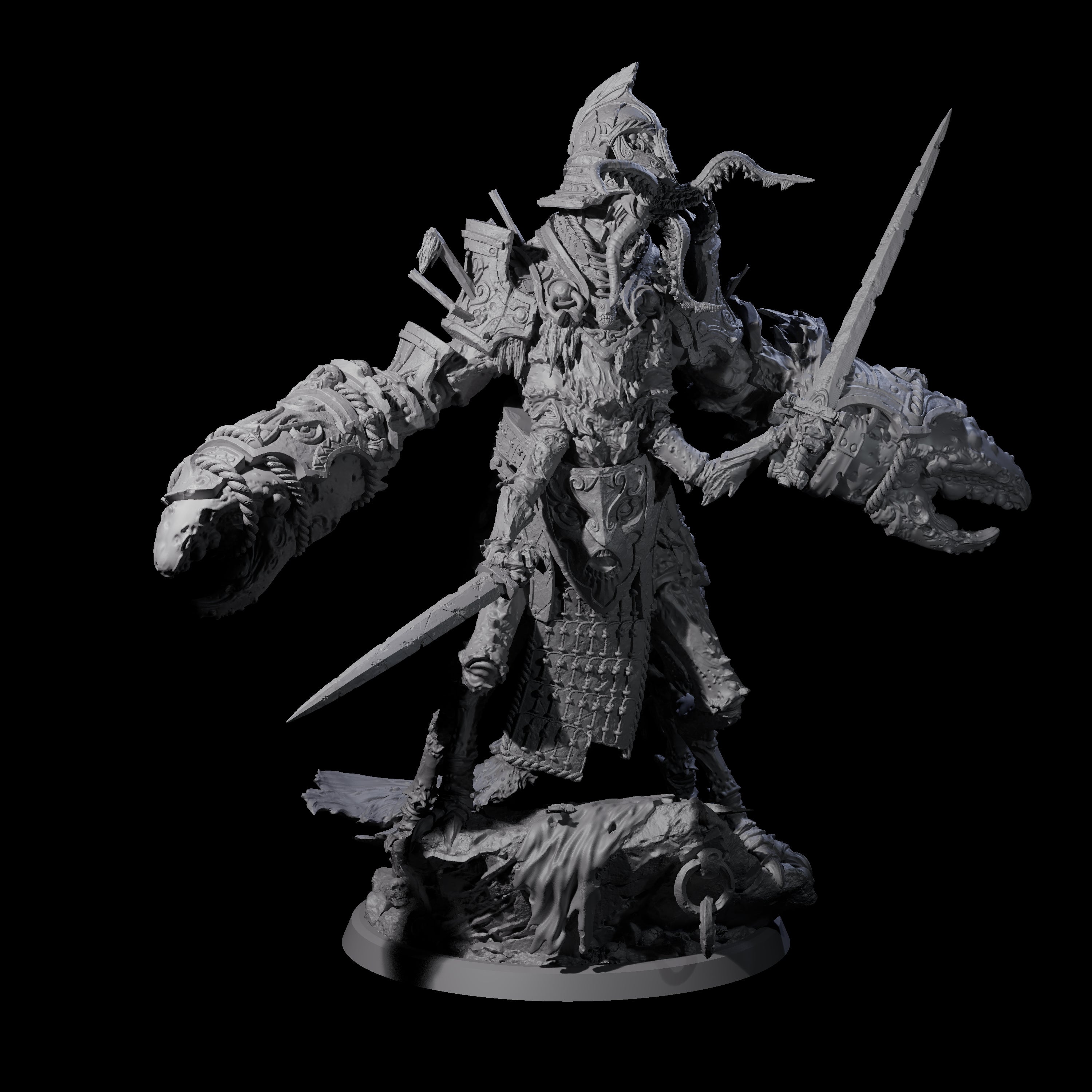 Mutated Armoured Chuul B Miniature for Dungeons and Dragons, Pathfinder or other TTRPGs
