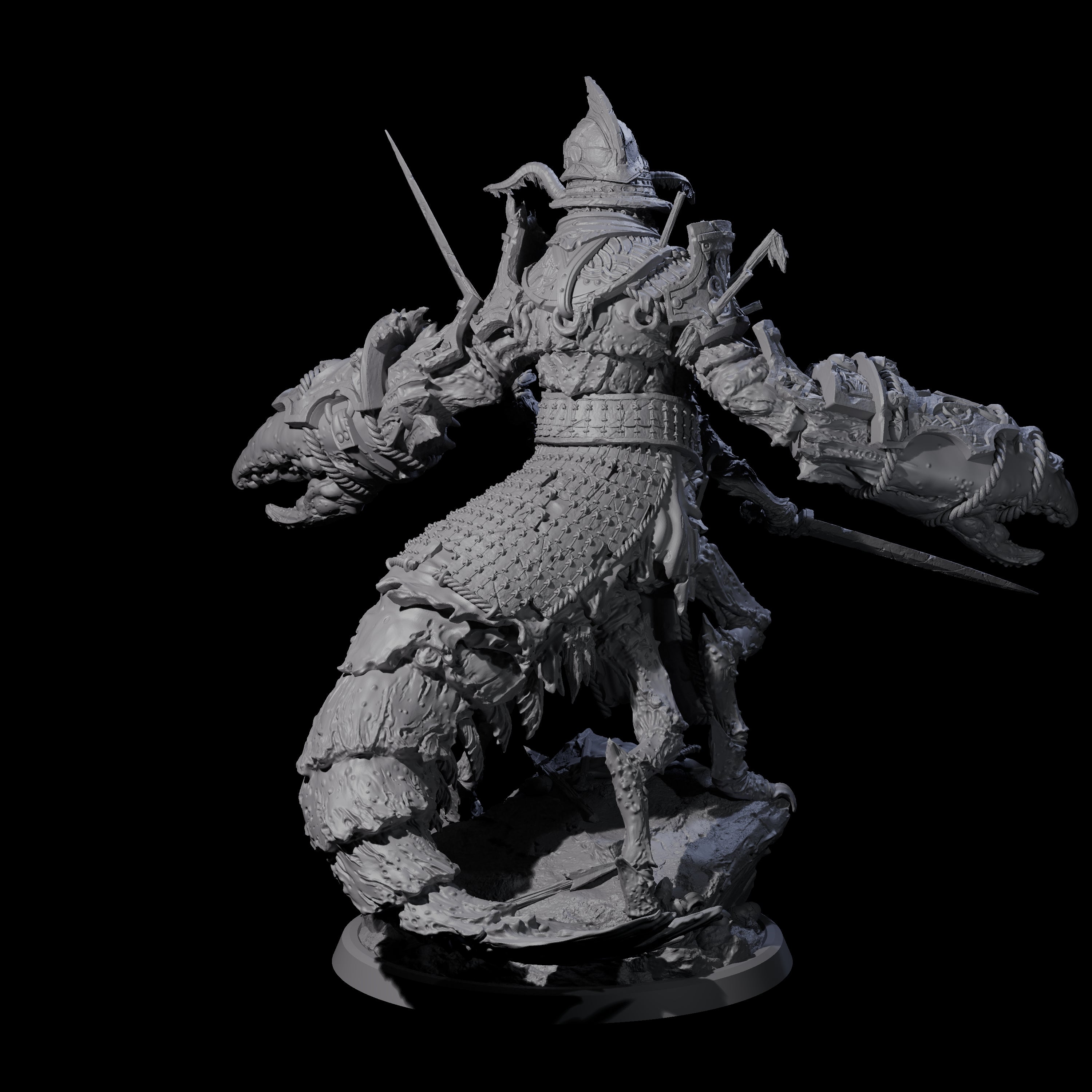 Mutated Armoured Chuul B Miniature for Dungeons and Dragons, Pathfinder or other TTRPGs