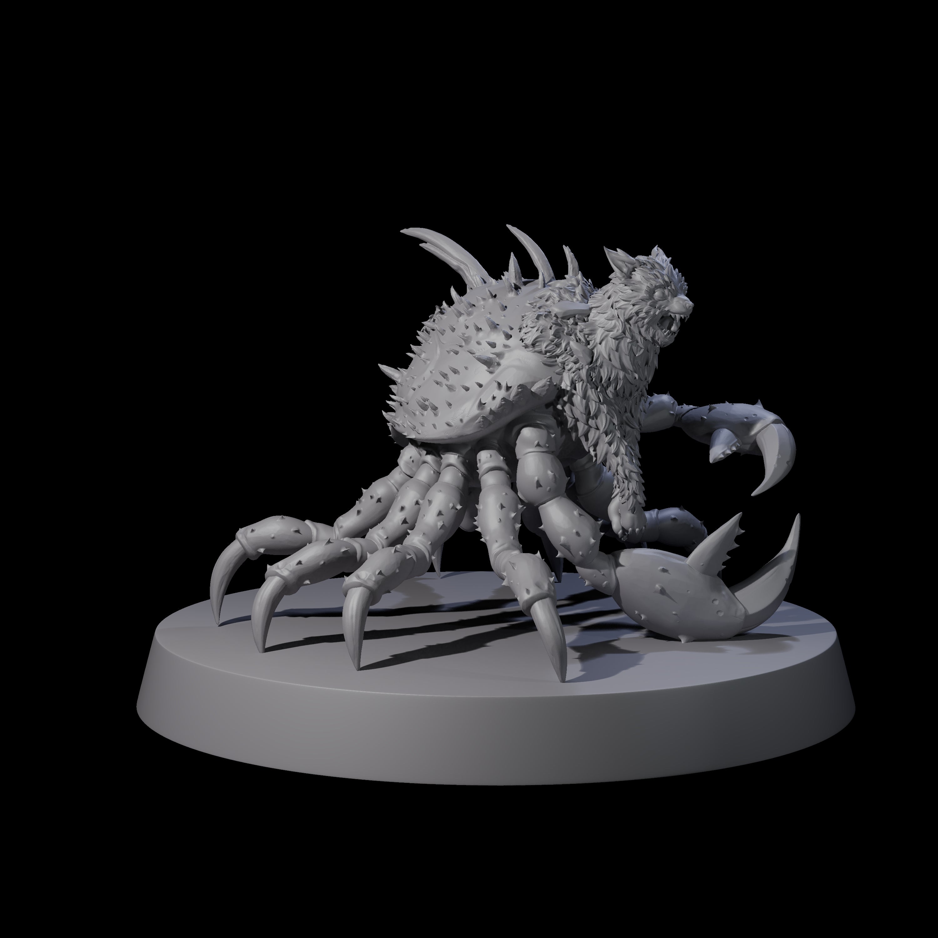 Mutated Crab Cat Miniature for Dungeons and Dragons, Pathfinder or other TTRPGs