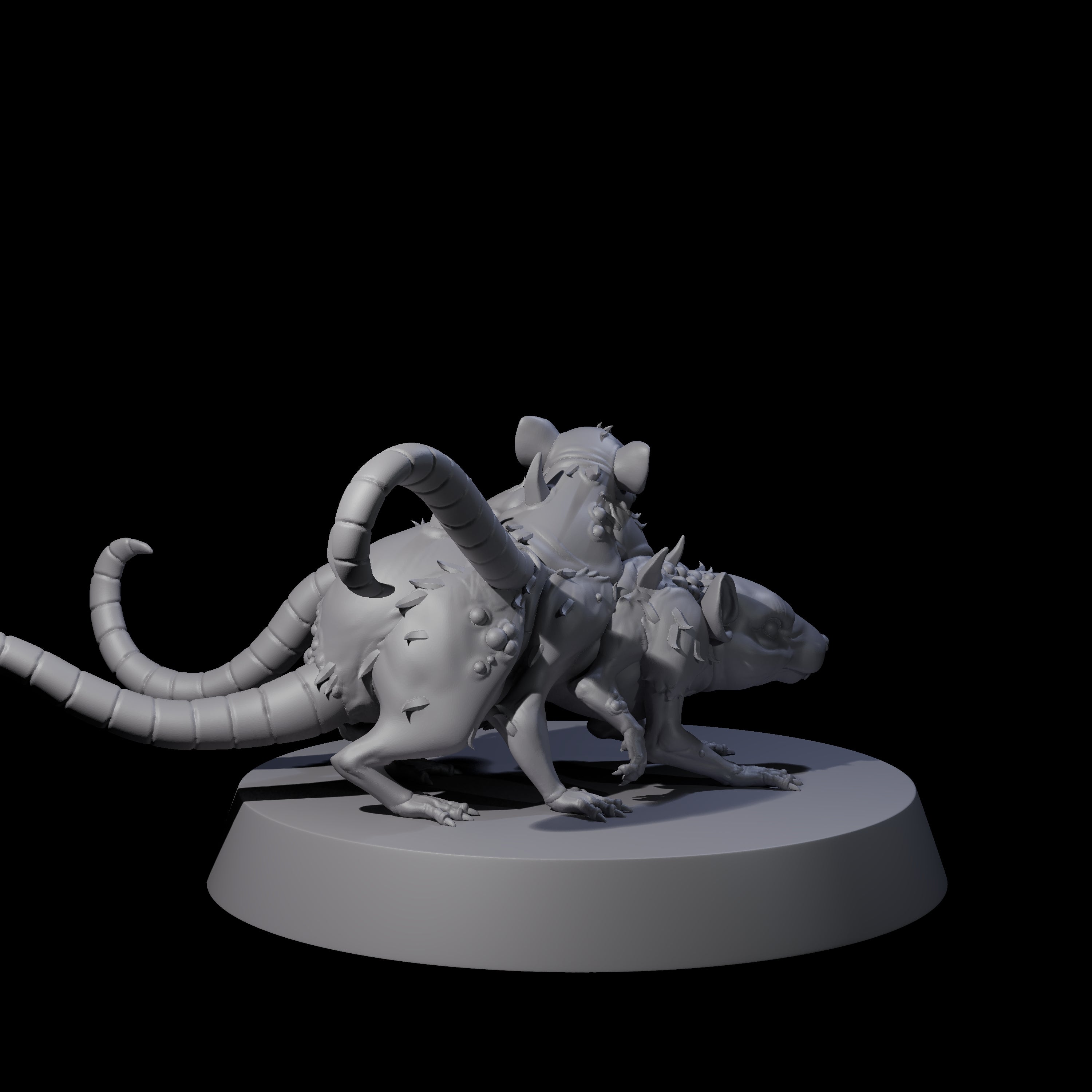 Mutated Double Rat Miniature for Dungeons and Dragons, Pathfinder or other TTRPGs