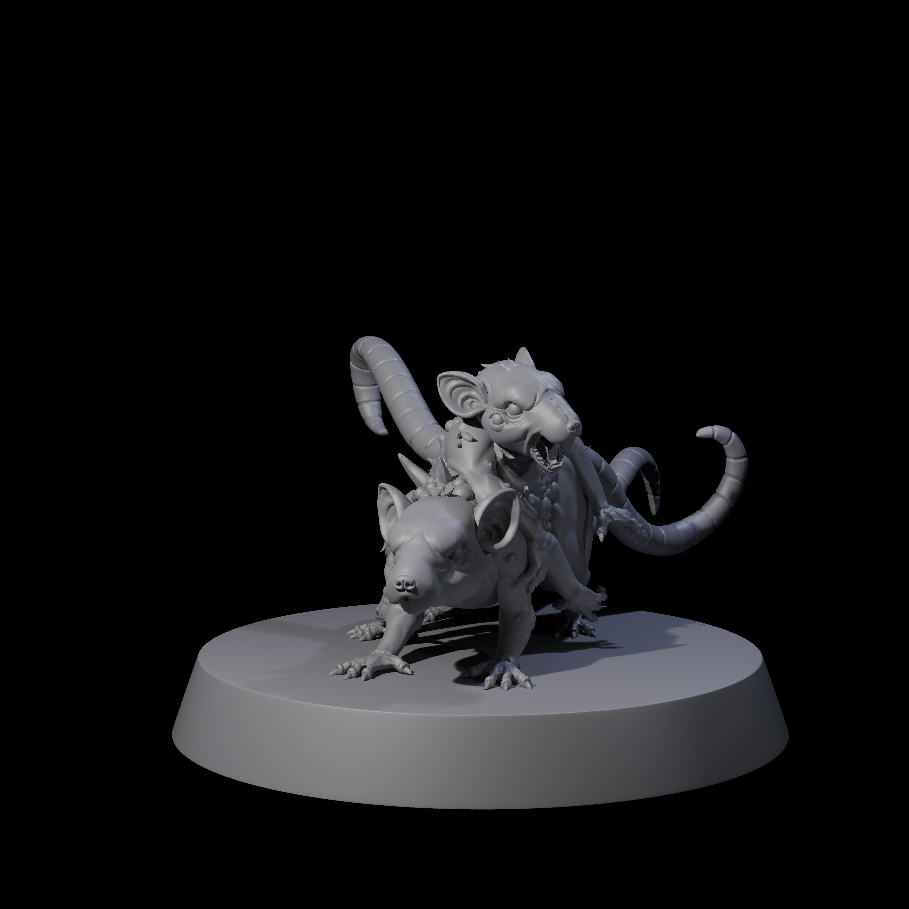 Mutated Double Rat Miniature for Dungeons and Dragons, Pathfinder or other TTRPGs