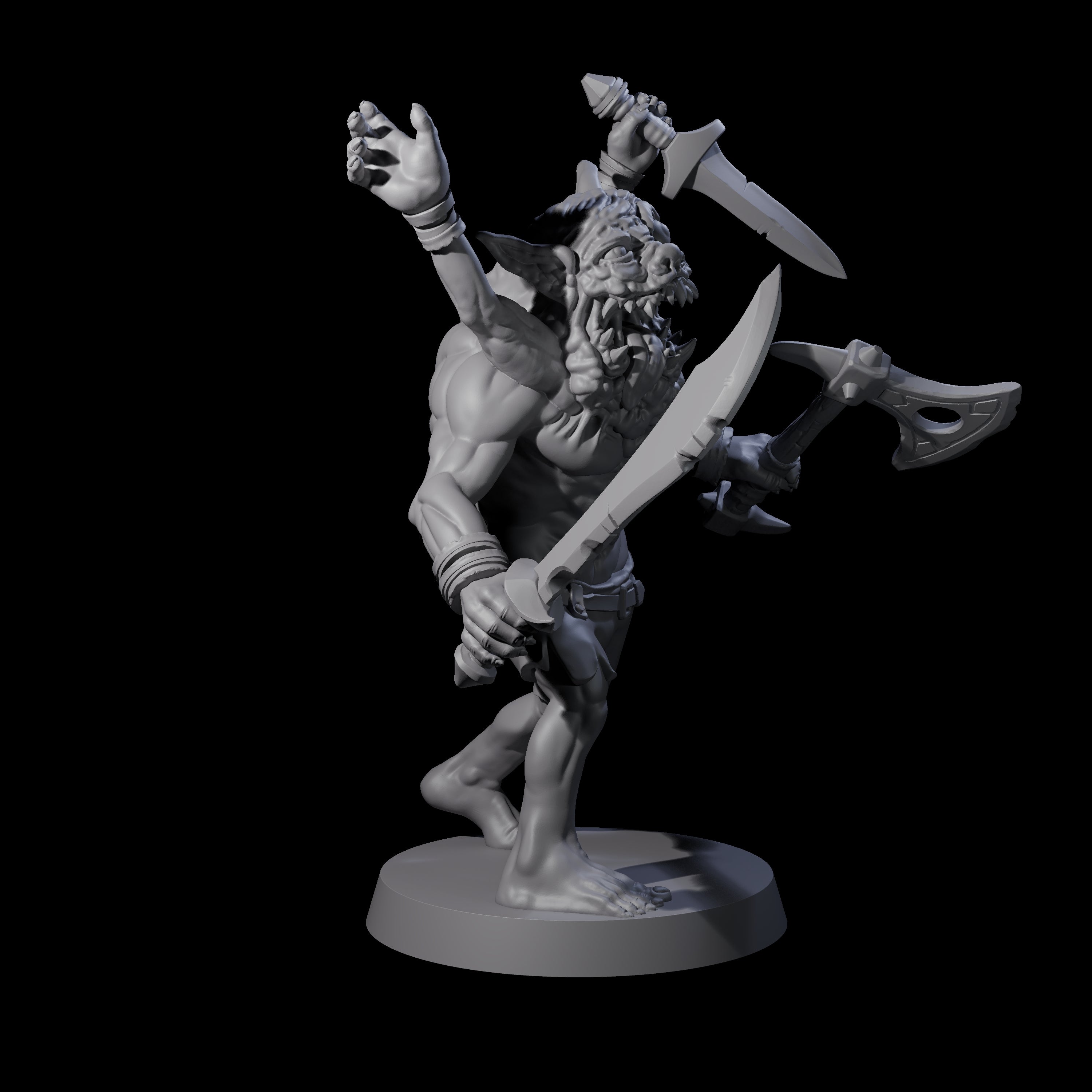 Mutated Goblin Champion Koruvus Miniature for Dungeons and Dragons, Pathfinder or other TTRPGs