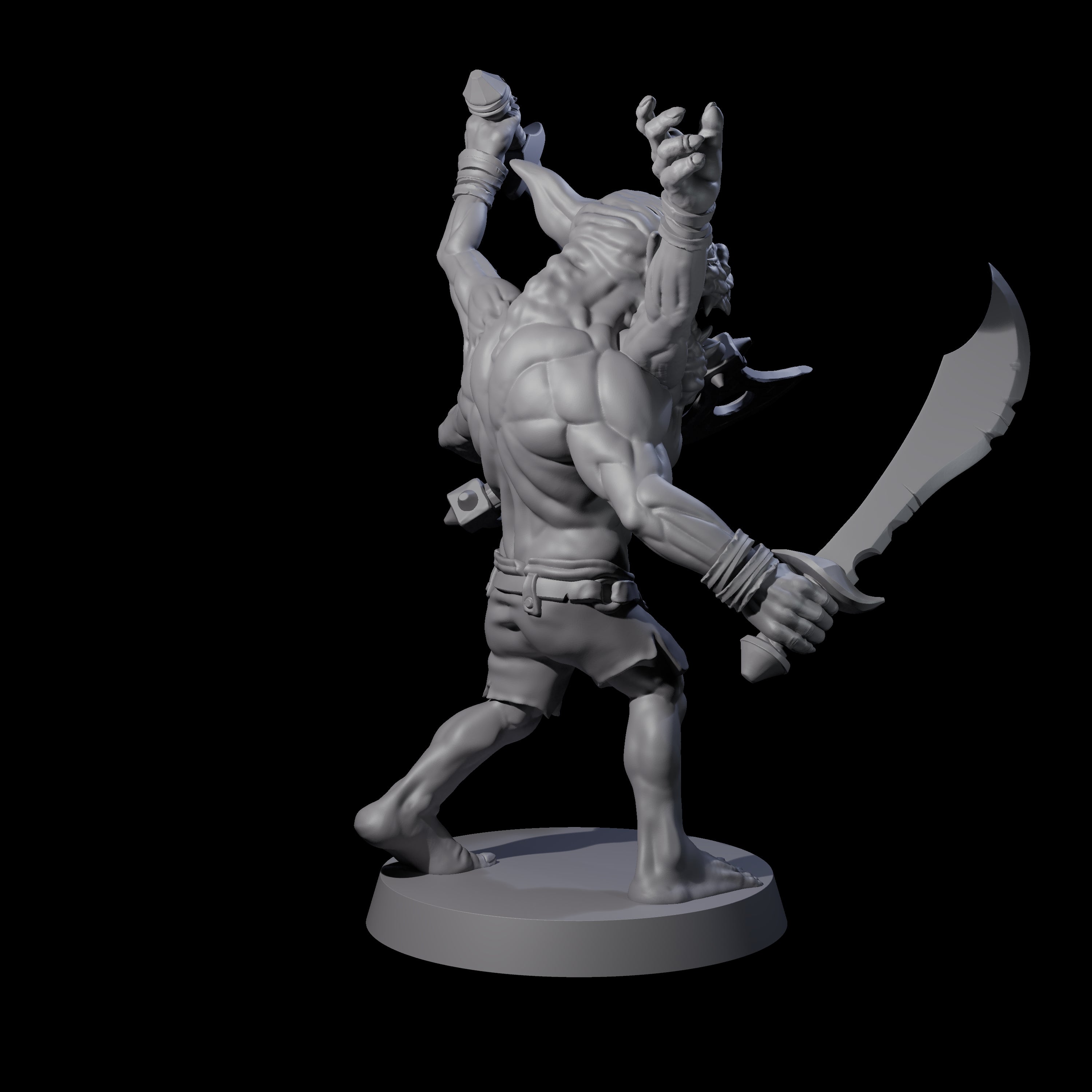 Mutated Goblin Champion Koruvus Miniature for Dungeons and Dragons, Pathfinder or other TTRPGs