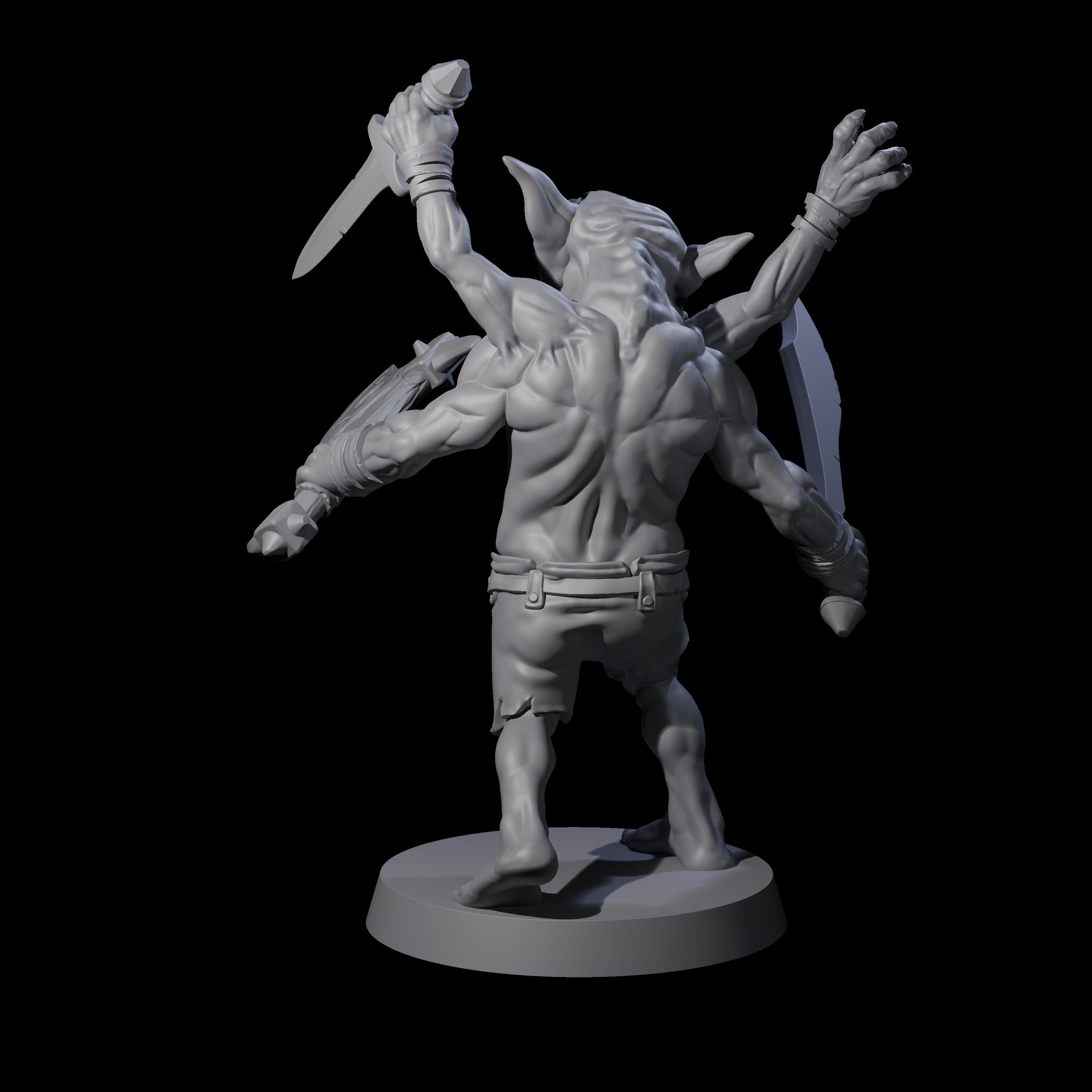 Mutated Goblin Champion Koruvus Miniature for Dungeons and Dragons, Pathfinder or other TTRPGs