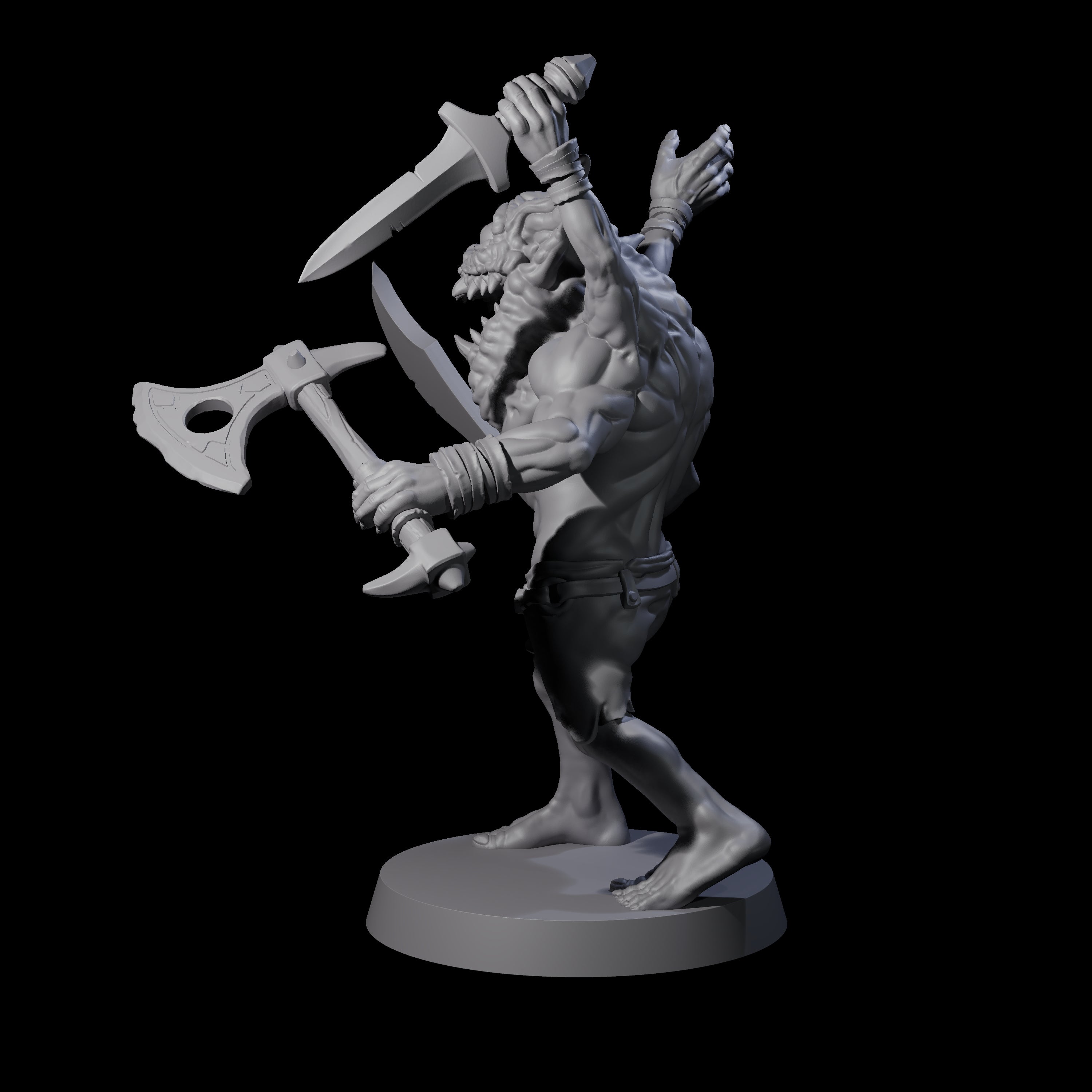 Mutated Goblin Champion Koruvus Miniature for Dungeons and Dragons, Pathfinder or other TTRPGs