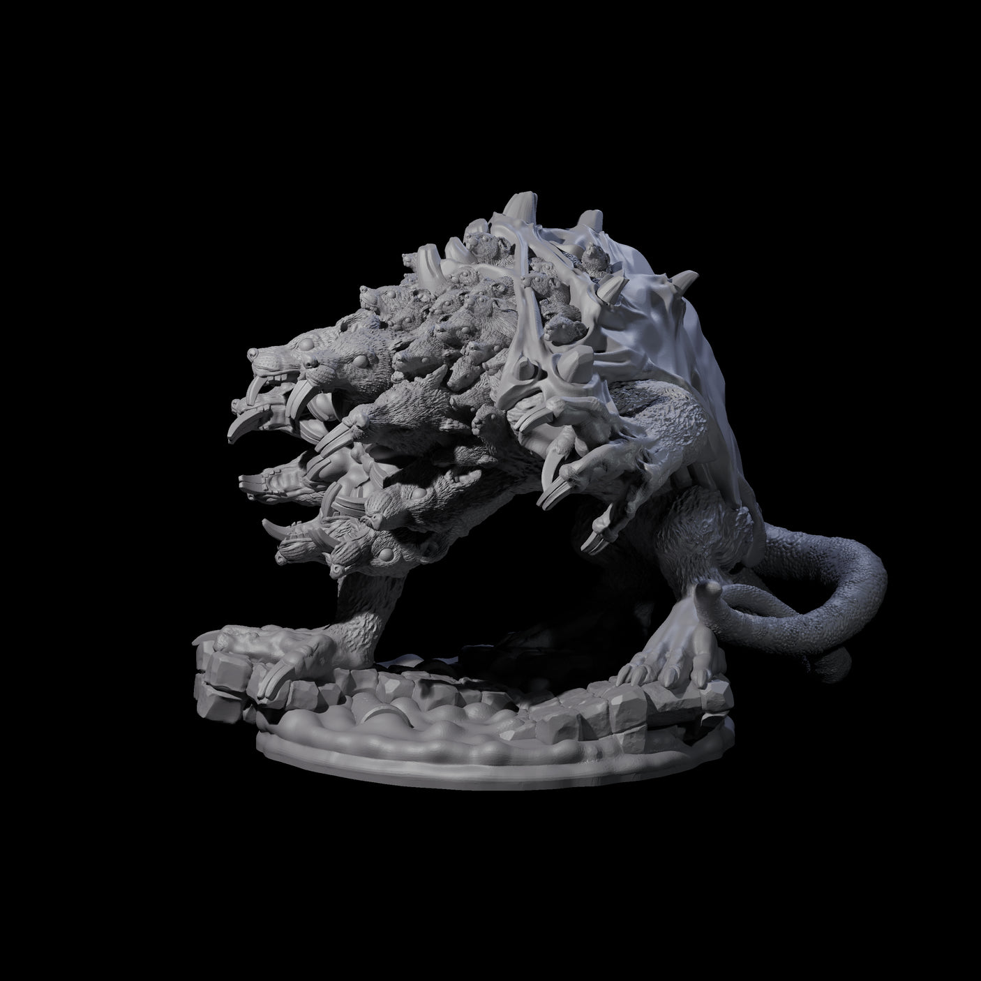 Mutated Ratking Thing Miniature for Dungeons and Dragons, Pathfinder or other TTRPGs