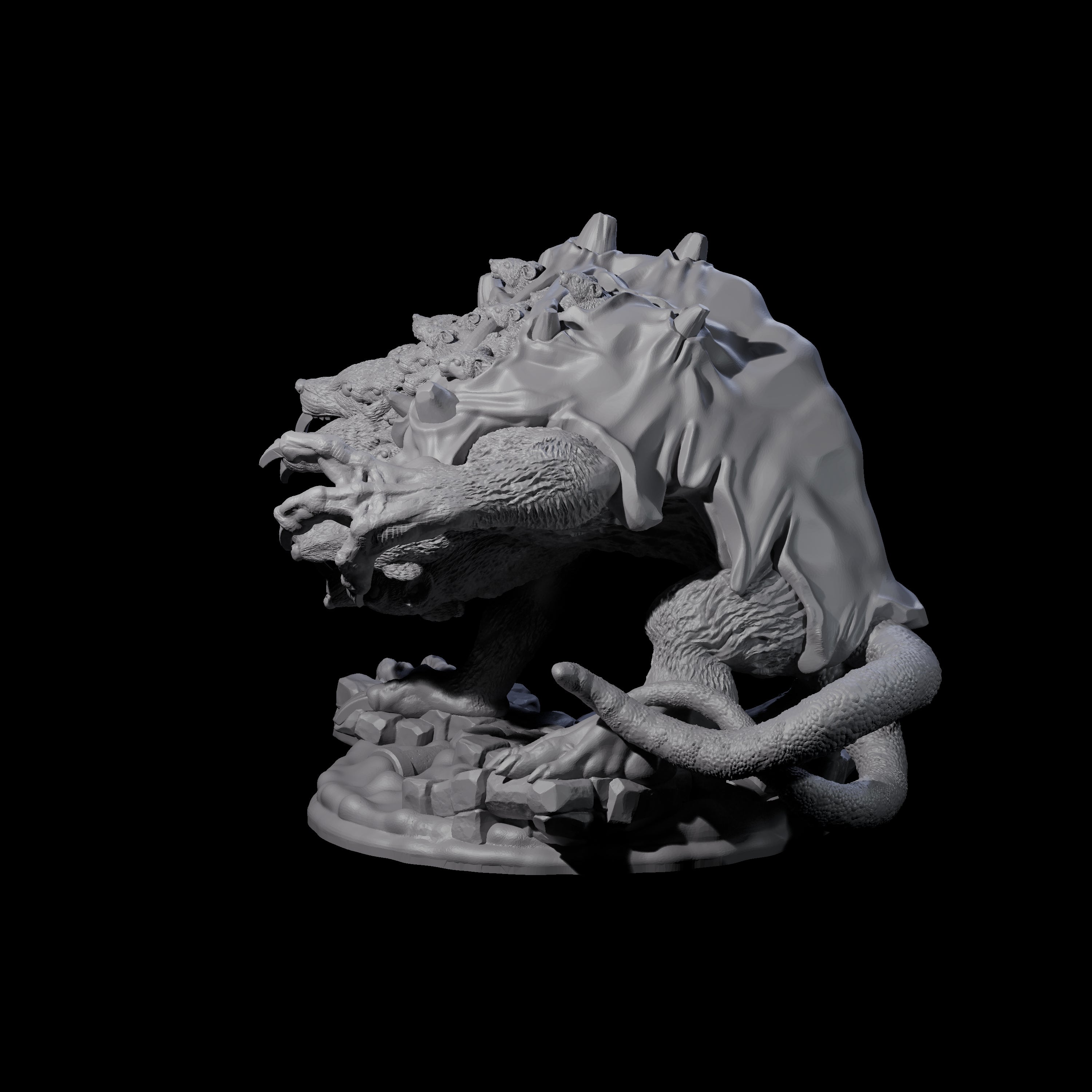 Mutated Ratking Thing Miniature for Dungeons and Dragons, Pathfinder or other TTRPGs