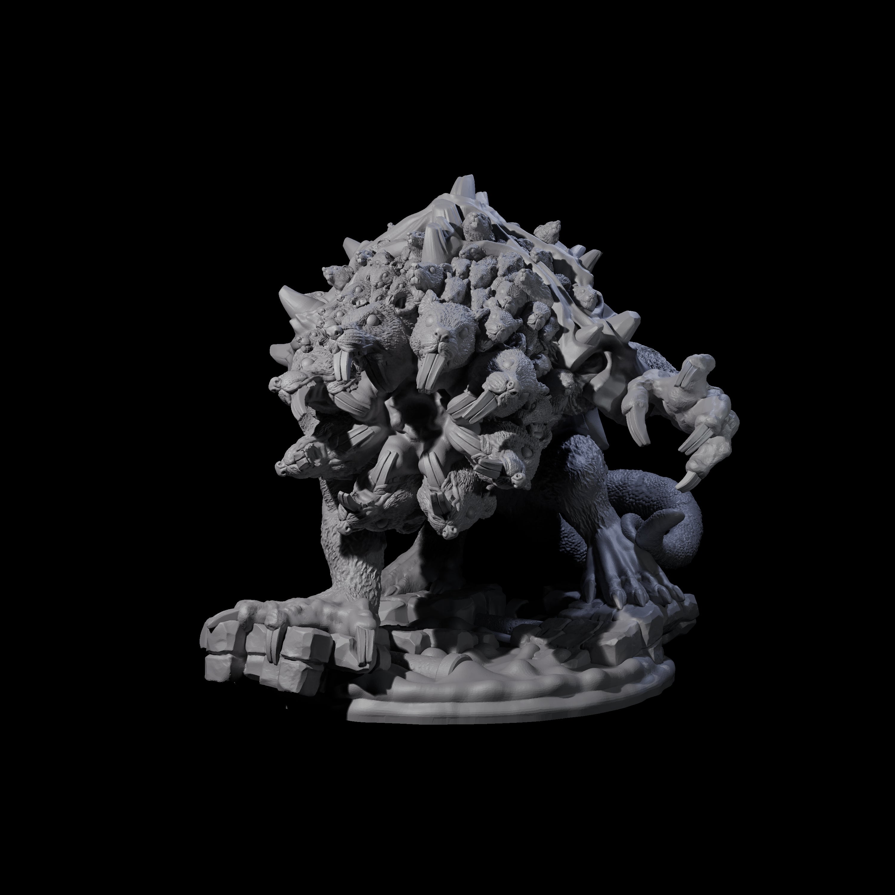 Mutated Ratking Thing Miniature for Dungeons and Dragons, Pathfinder or other TTRPGs